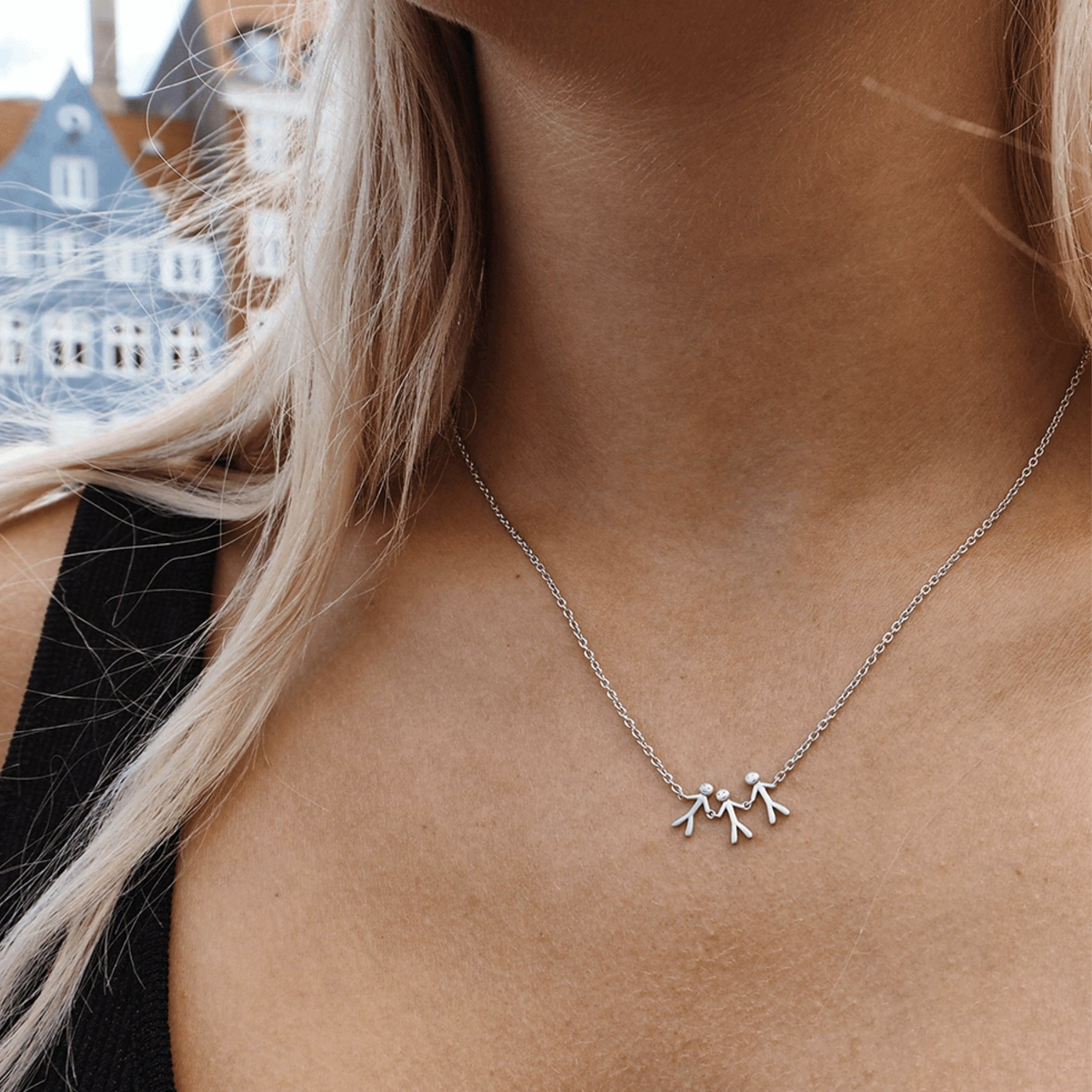 Together Family 3 Necklace fra byBiehl i Sølv Sterling 925