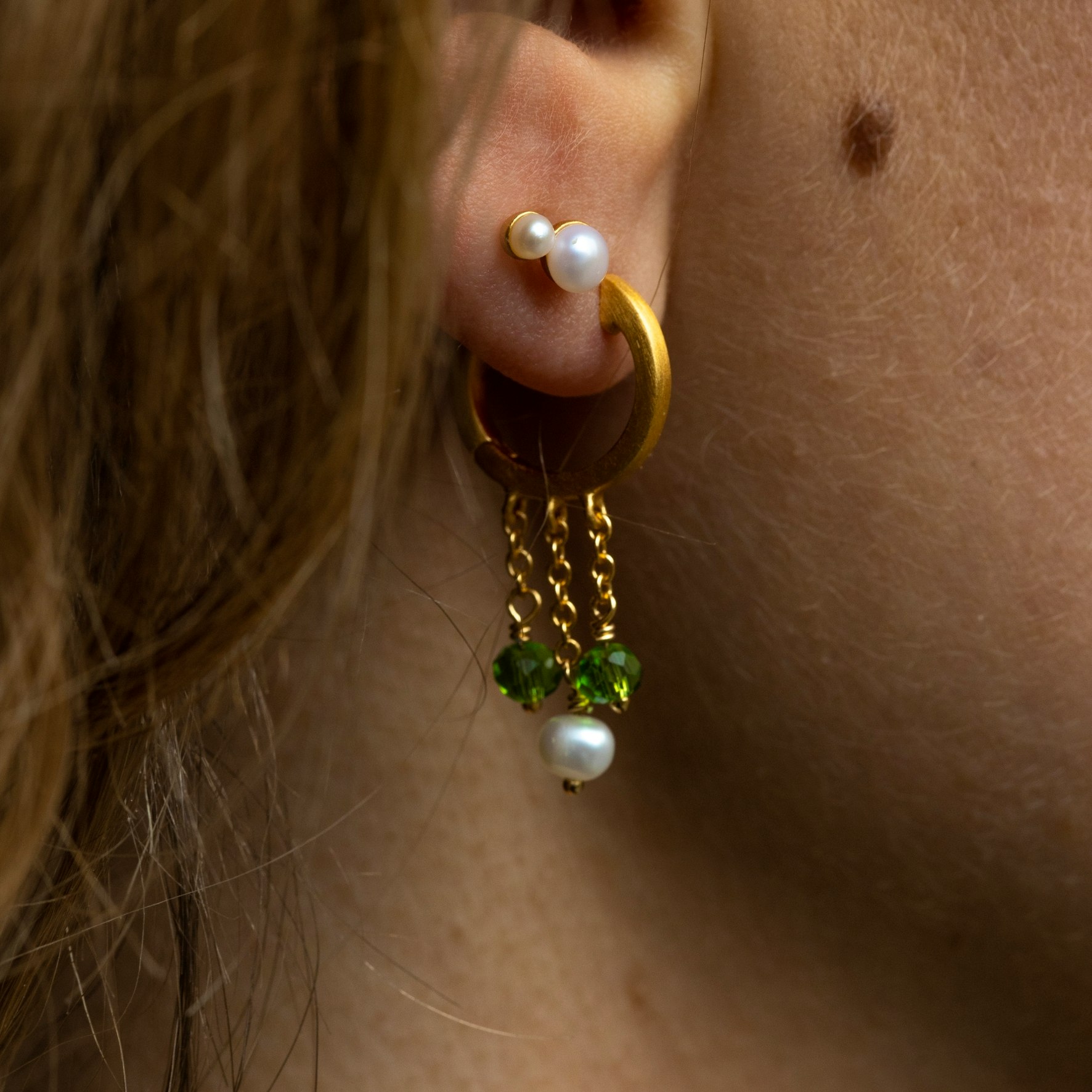 Tienne Hoops Green fra byBiehl i Sølv Sterling 925
