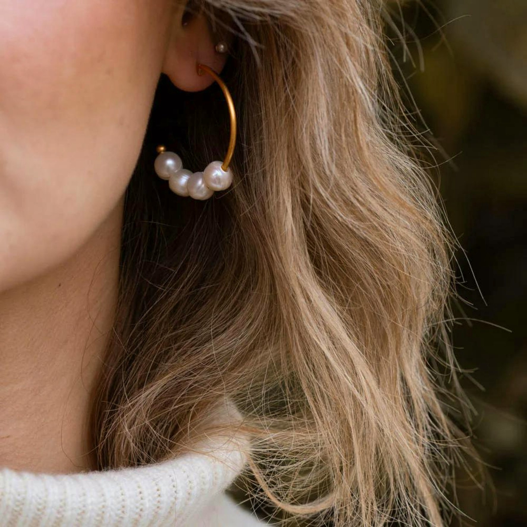 Emily Hoops from byBiehl in Goldplated Silver Sterling 925