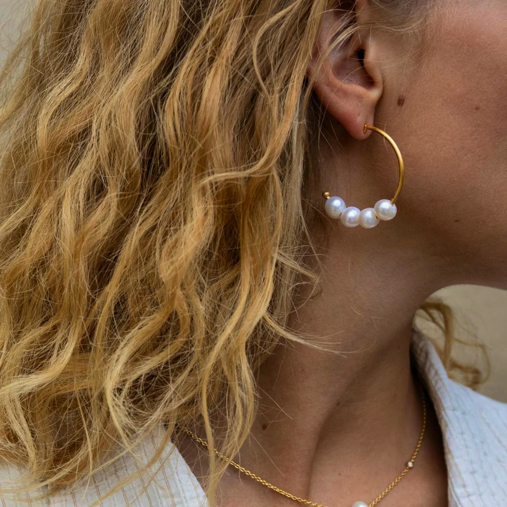 Emily Hoops from byBiehl in Goldplated Silver Sterling 925