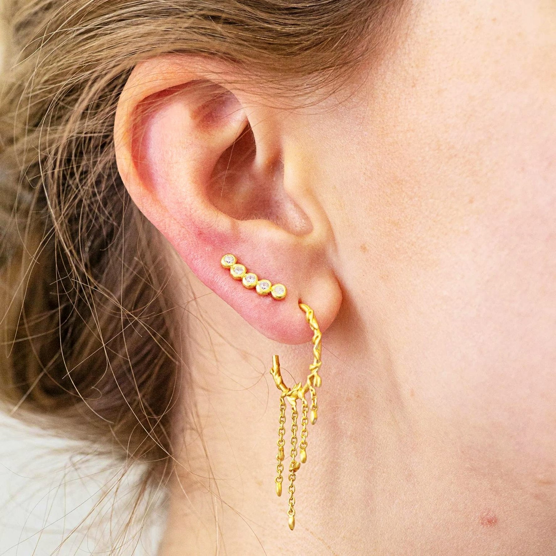 Jungle Ivy Hoops fra byBiehl i Sølv Sterling 925