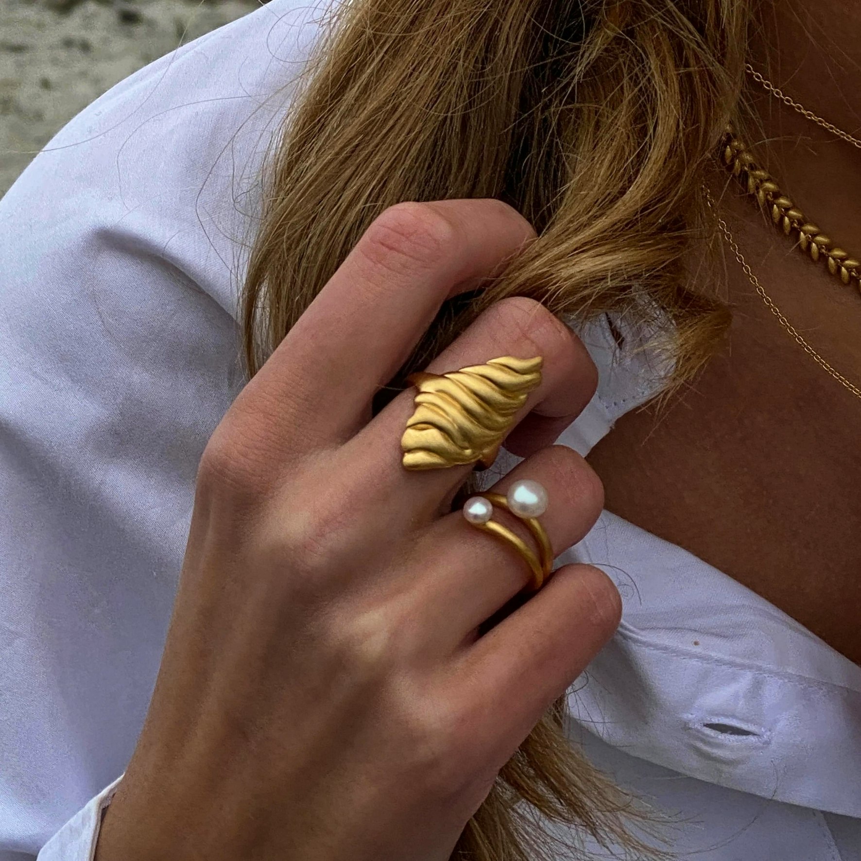 Dunes Ring Large z byBiehl v Stříbro Sterling 925
