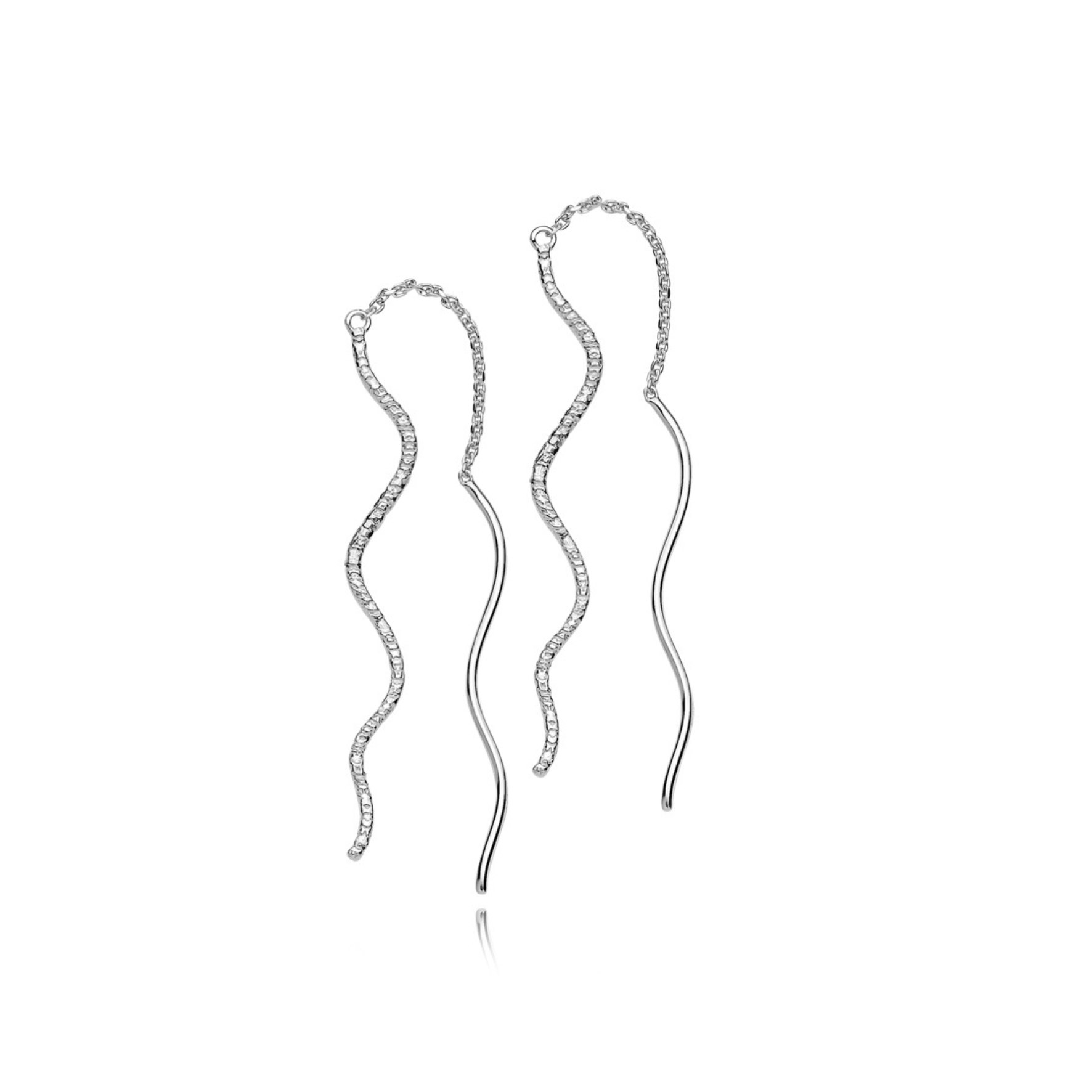 Wavy Earrings Large von Sistie in Silber Sterling 925