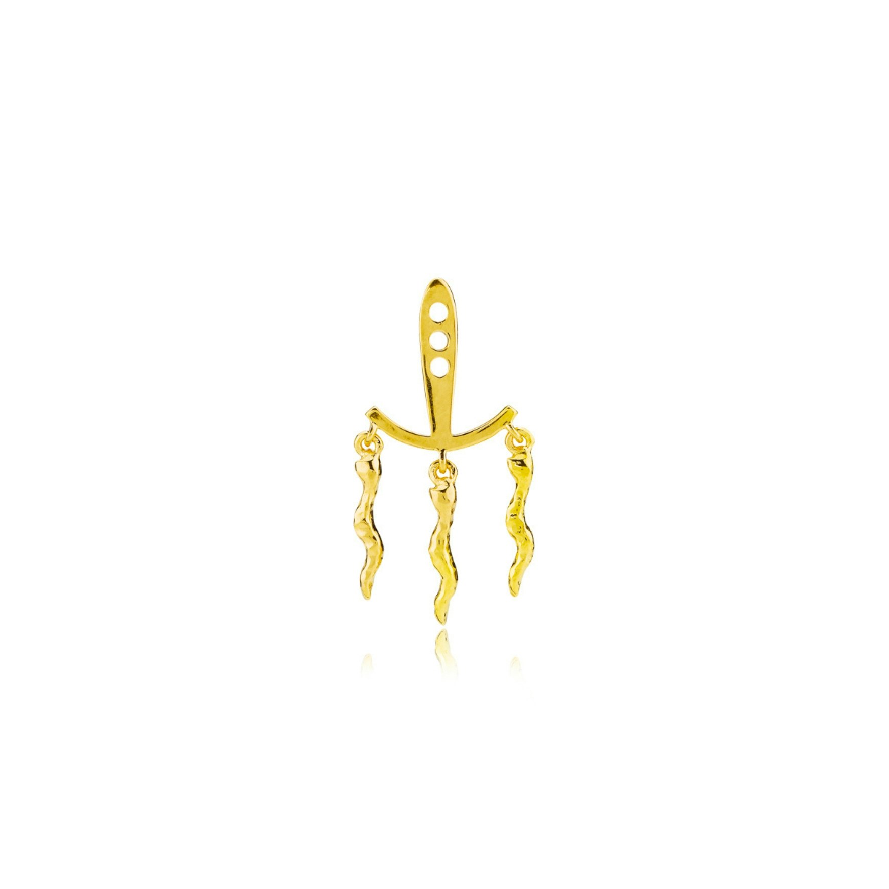 Rosa Behind Ear Earrings von Sistie in Vergoldet-Silber Sterling 925