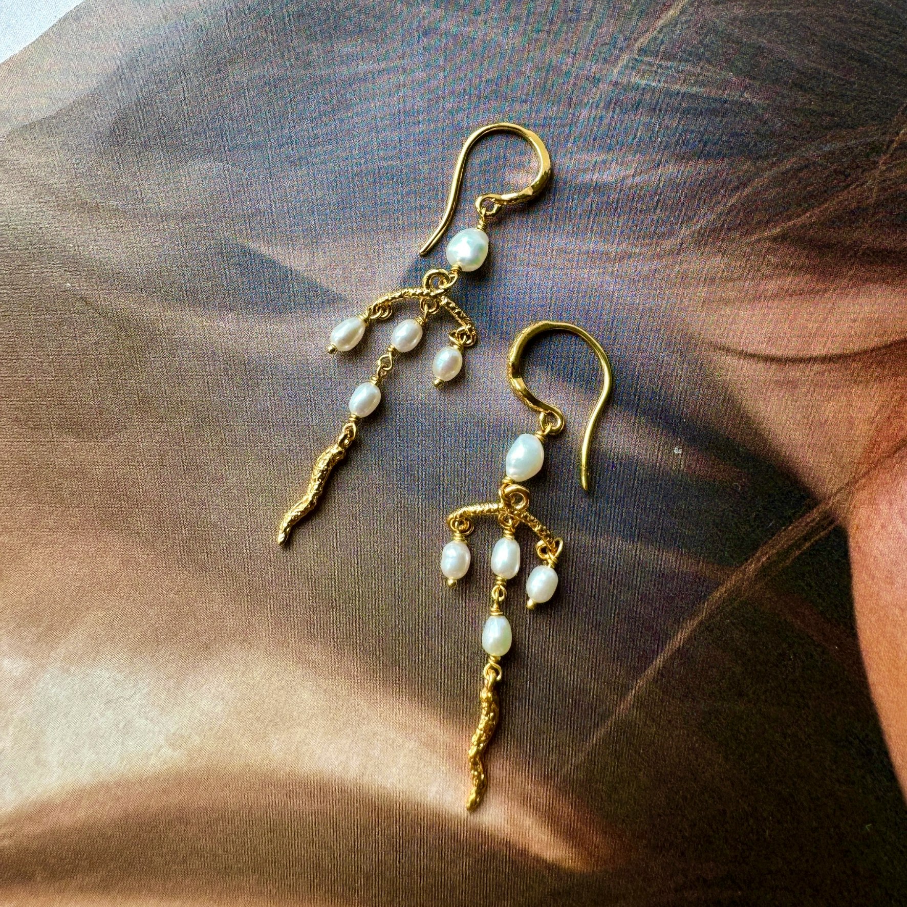 Rosa Earrings Long fra Sistie i Sølv Sterling 925