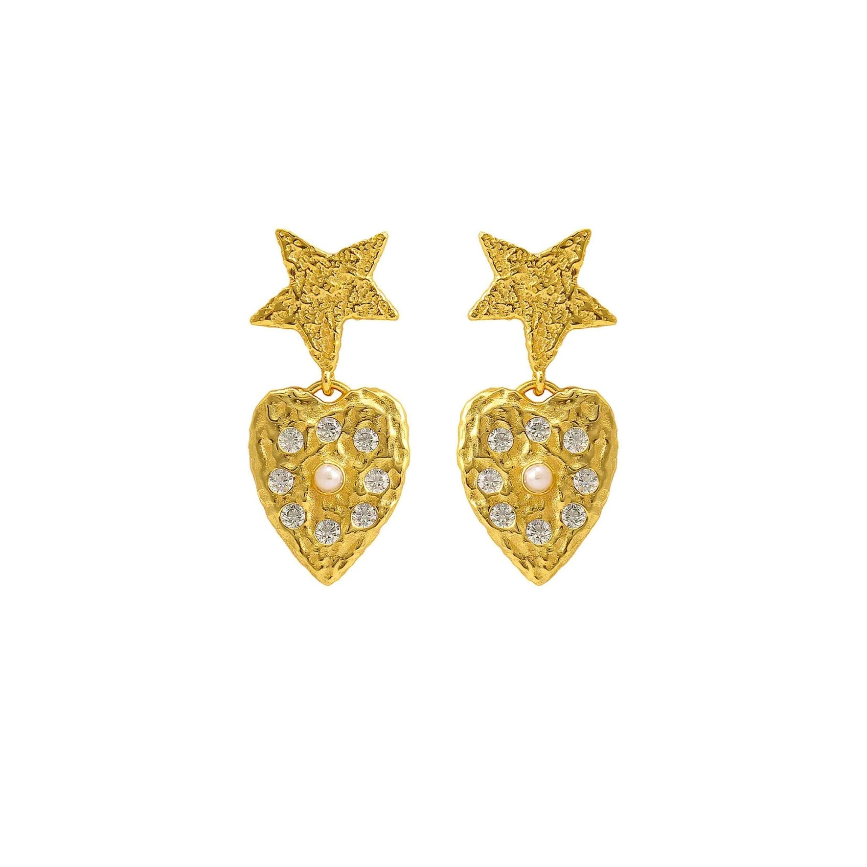 Lucia Star Earrings fra Hultquist Copenhagen i Forgylt-Sølv Sterling 925