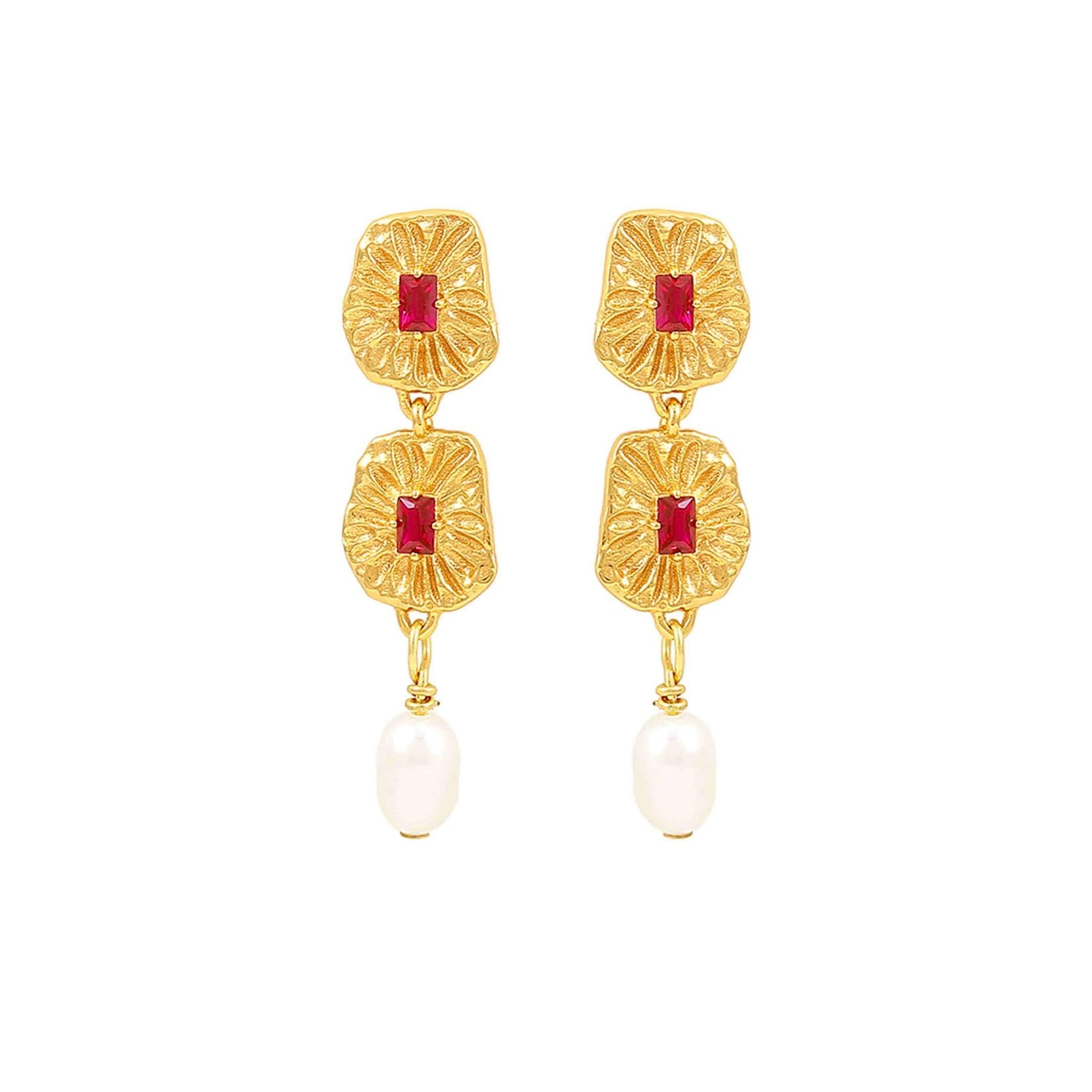 Nola Big Earrings fra Hultquist Copenhagen i Forgylt-Sølv Sterling 925