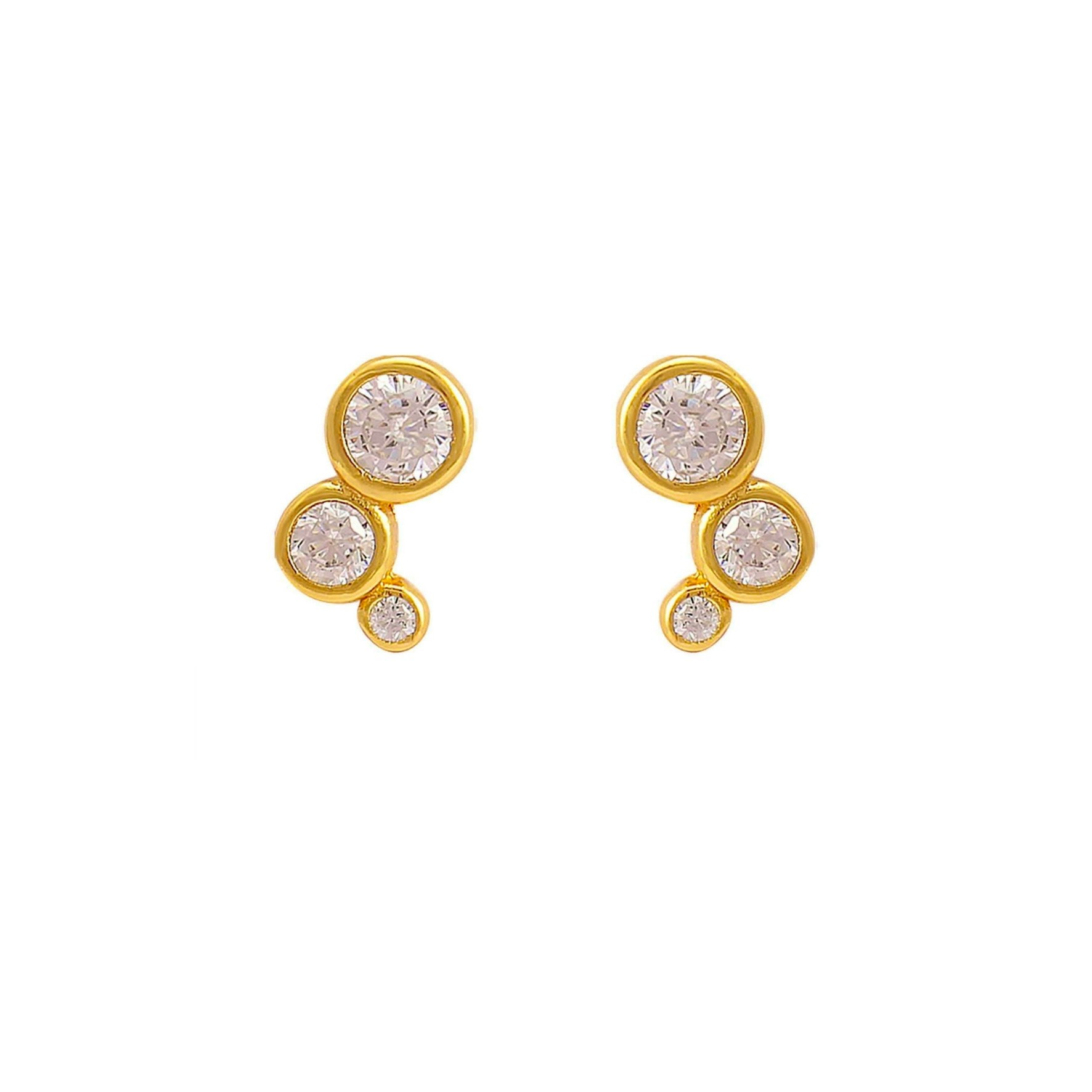 Magnolia Crossaint Earrings fra Hultquist Copenhagen i Forgyldt-Sølv Sterling 925