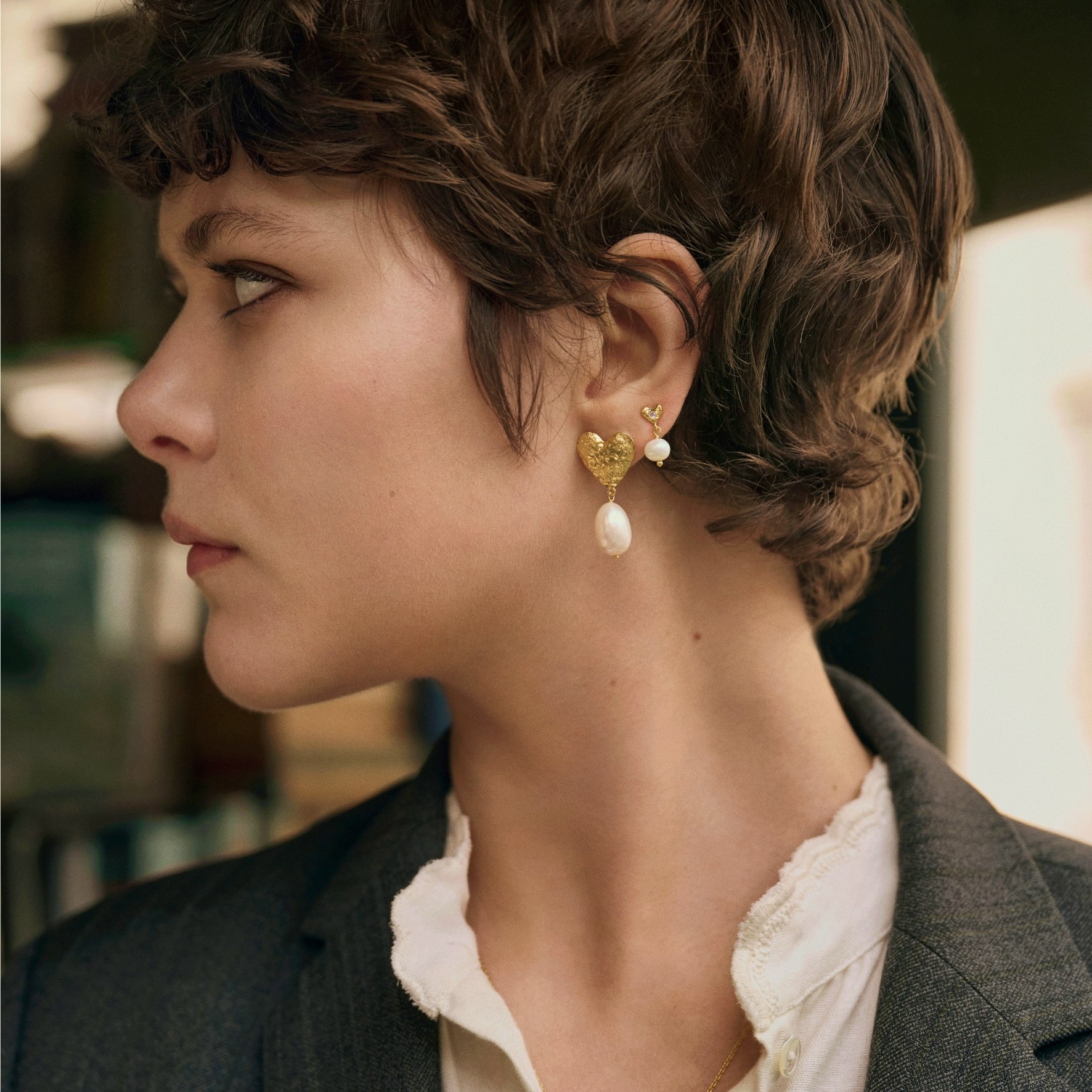 Luba Earrings fra Maanesten i Forgyldt-Sølv Sterling 925