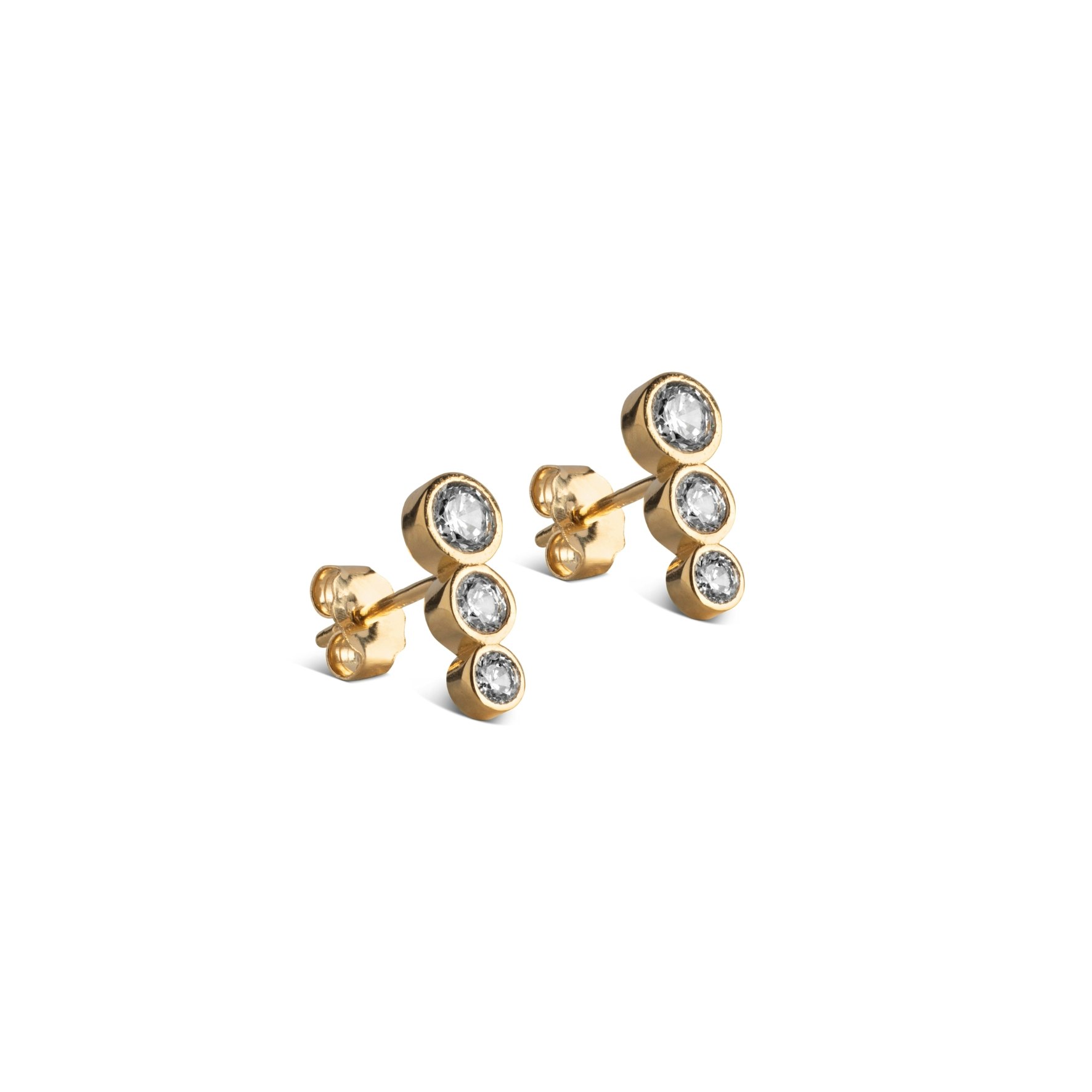 Trinity CZ Studs fra Enamel Copenhagen i Forgylt-Sølv Sterling 925