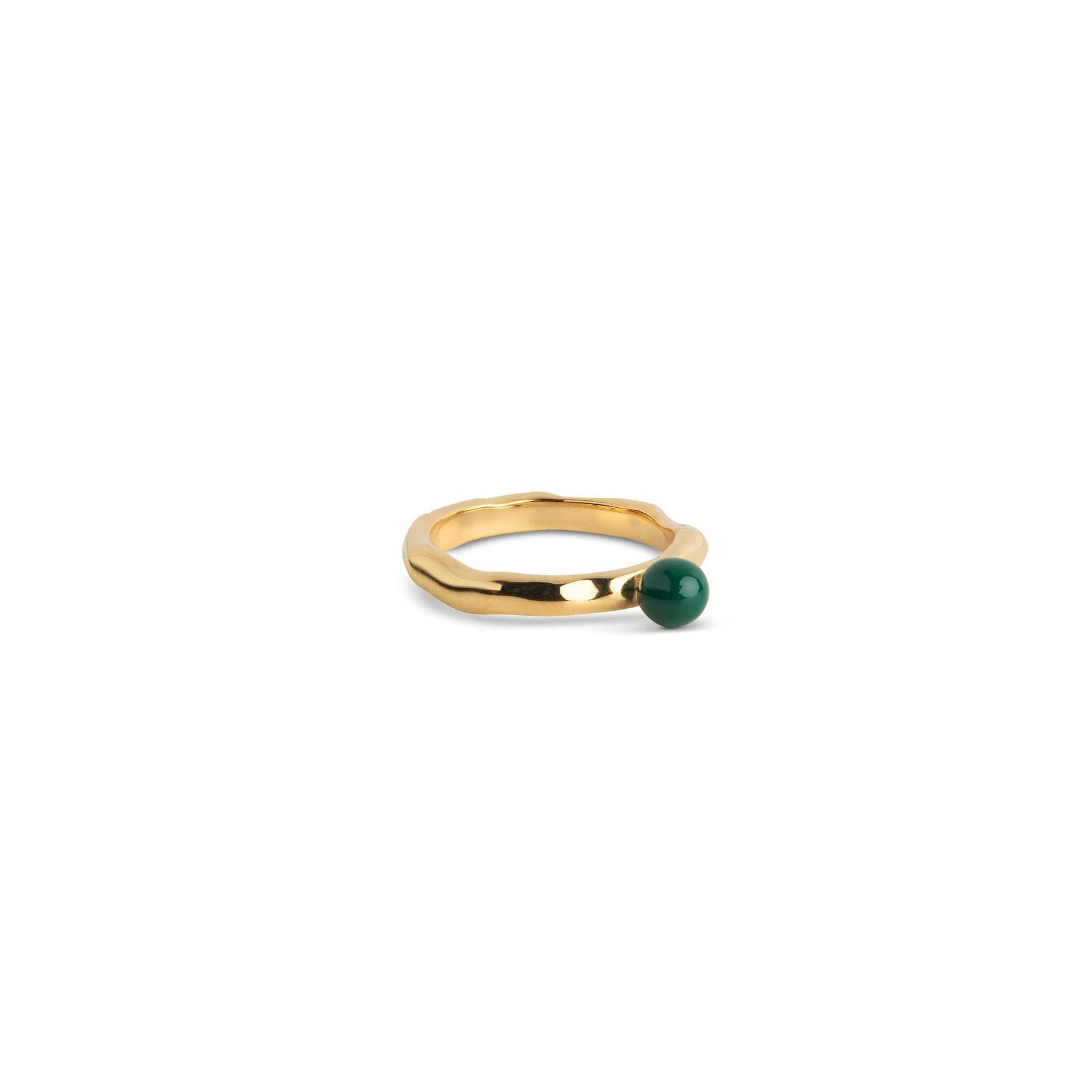 Ariel Petrol Green Ring de Enamel Copenhagen dans Plaqué or-Argent Sterling 925