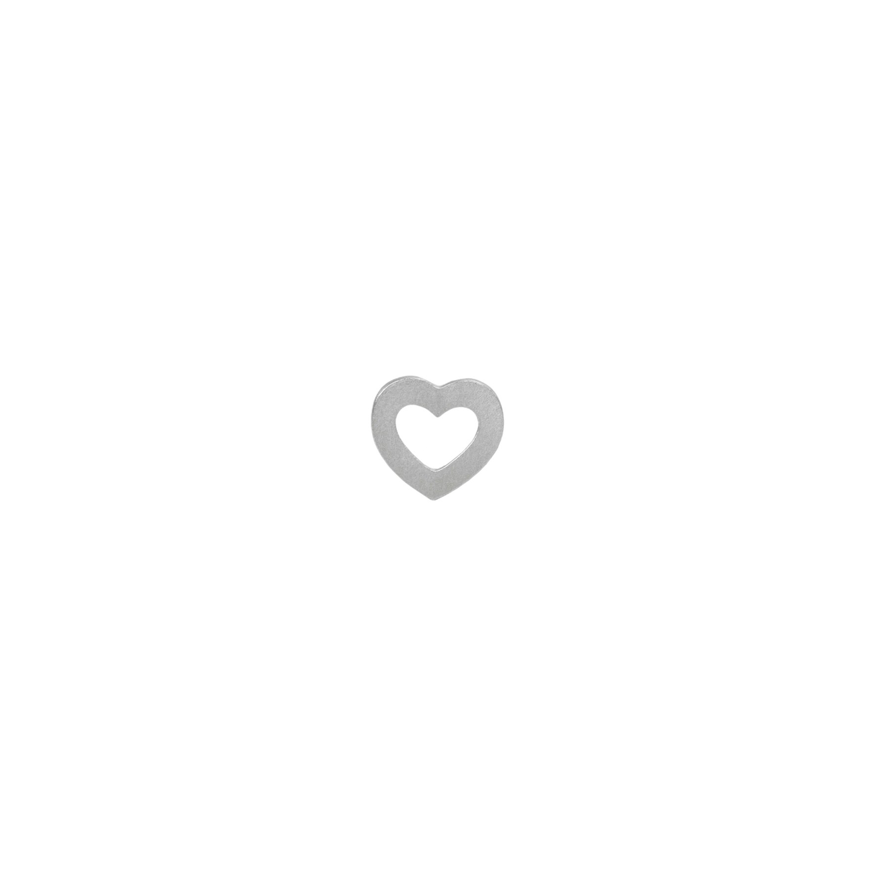 Petit Open Love Heart Earring van STINE A Jewelry in Zilver Sterling 925