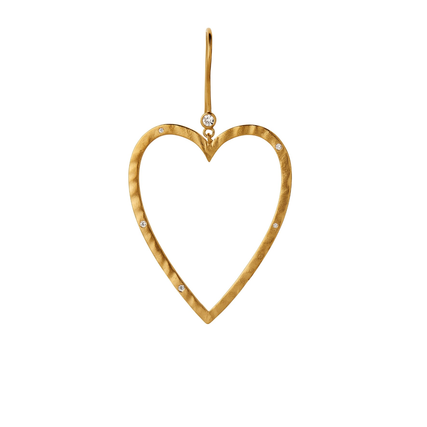 Power Heart Earring - Single fra STINE A Jewelry i Forgylt-Sølv Sterling 925