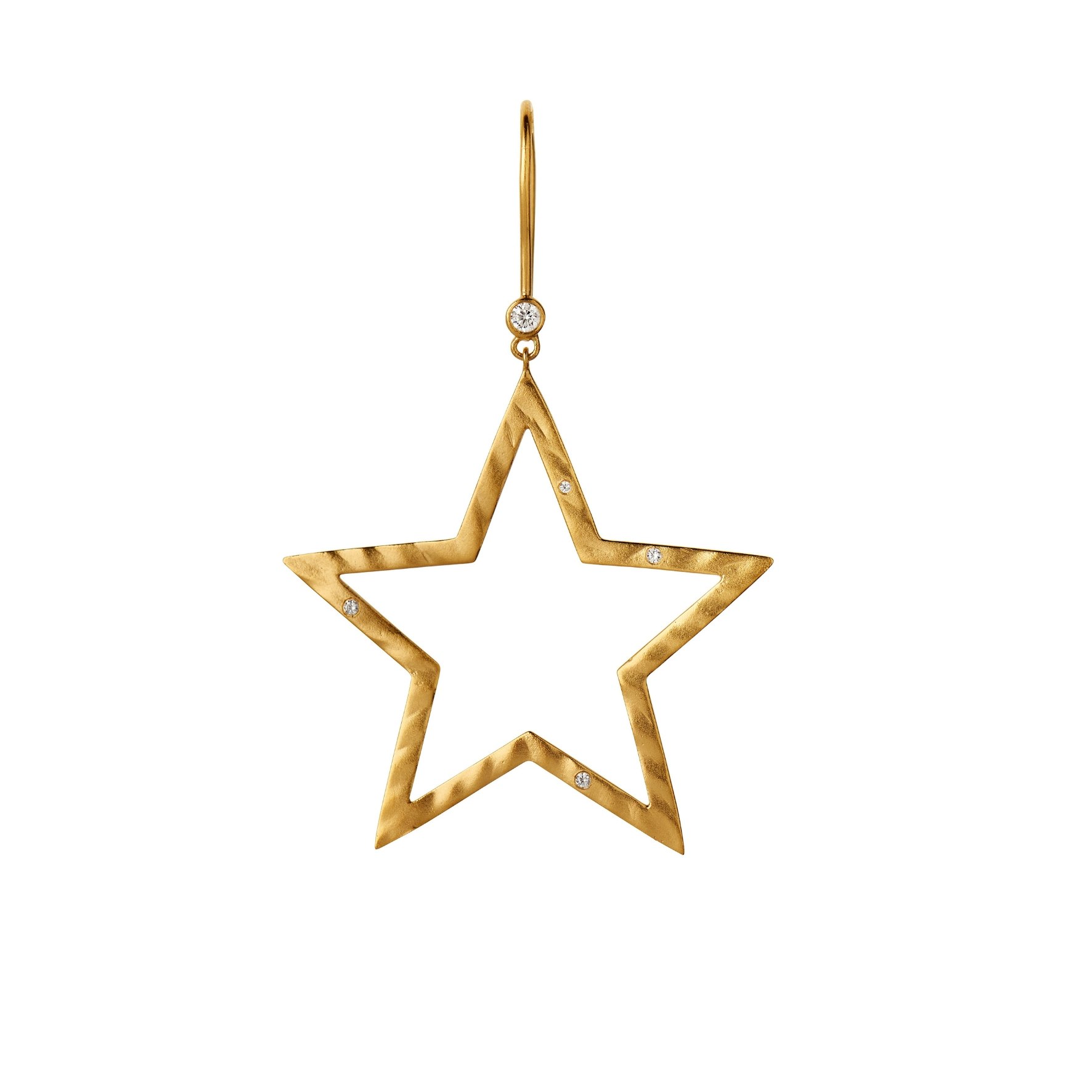 Shining Star Earring - Single von STINE A Jewelry in Vergoldet-Silber Sterling 925