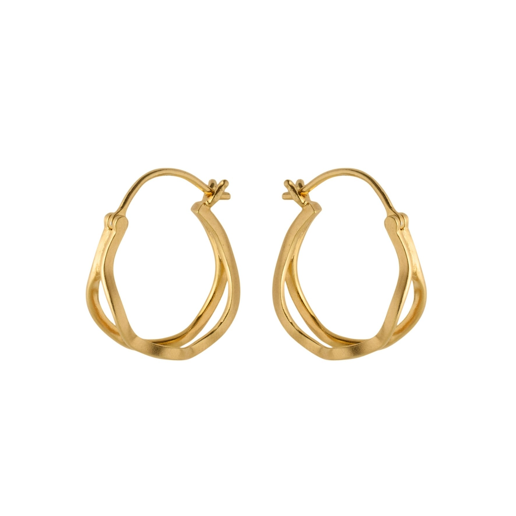 Stream Hoops von Pernille Corydon in Vergoldet-Silber Sterling 925