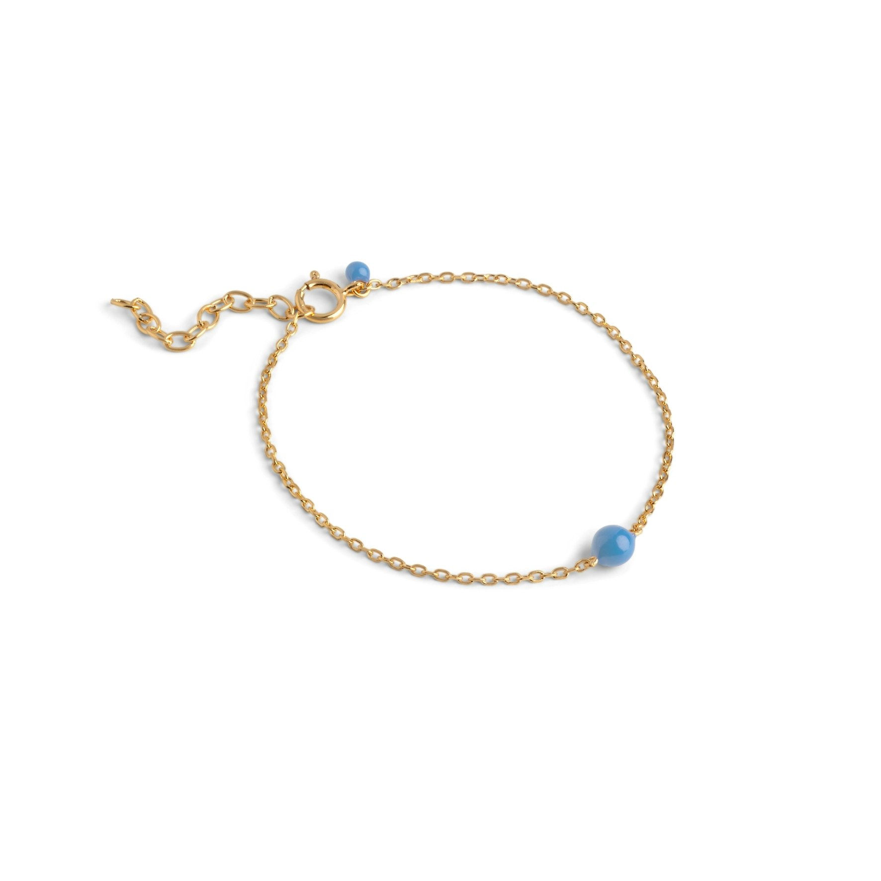 Balloon Bracelet Steel Blue from Enamel Copenhagen in Goldplated Silver Sterling 925