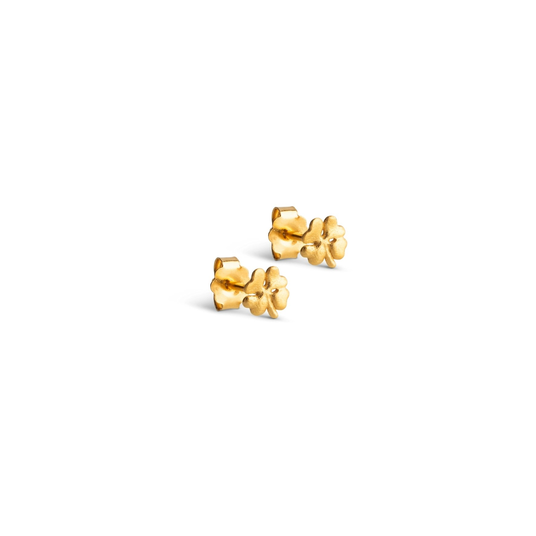 Organic Clover Mini Studs fra Enamel Copenhagen i Forgylt-Sølv Sterling 925
