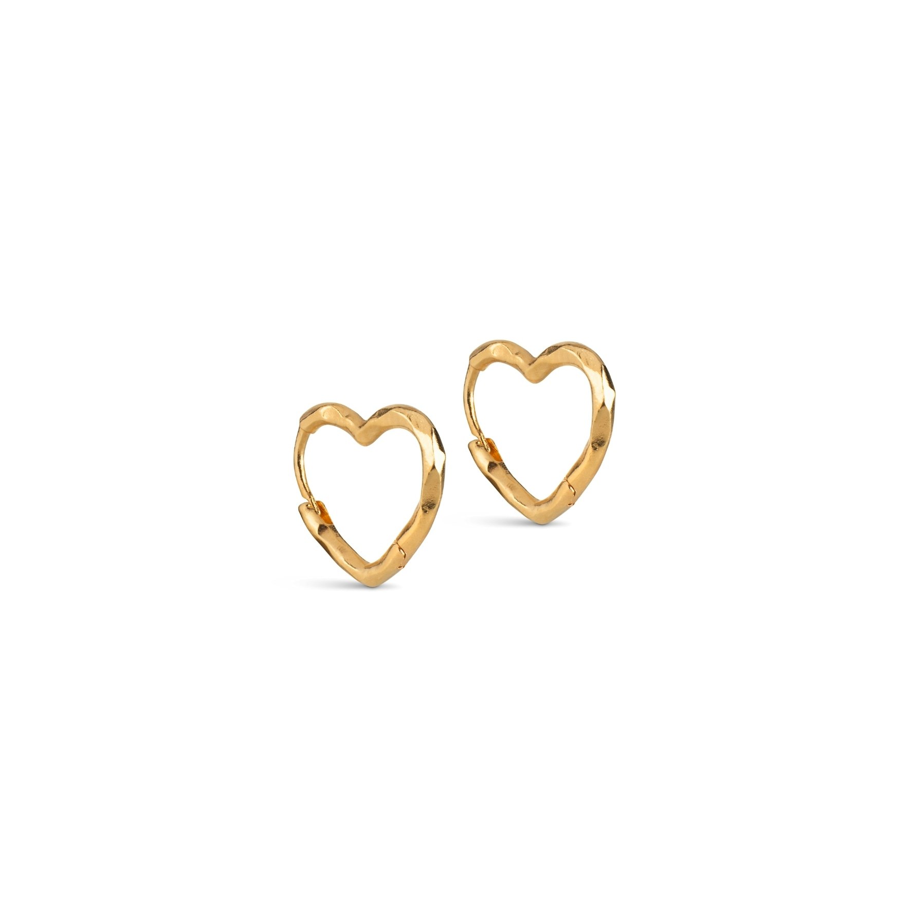 Organic Heart Small Hoops von Enamel Copenhagen in Vergoldet-Silber Sterling 925
