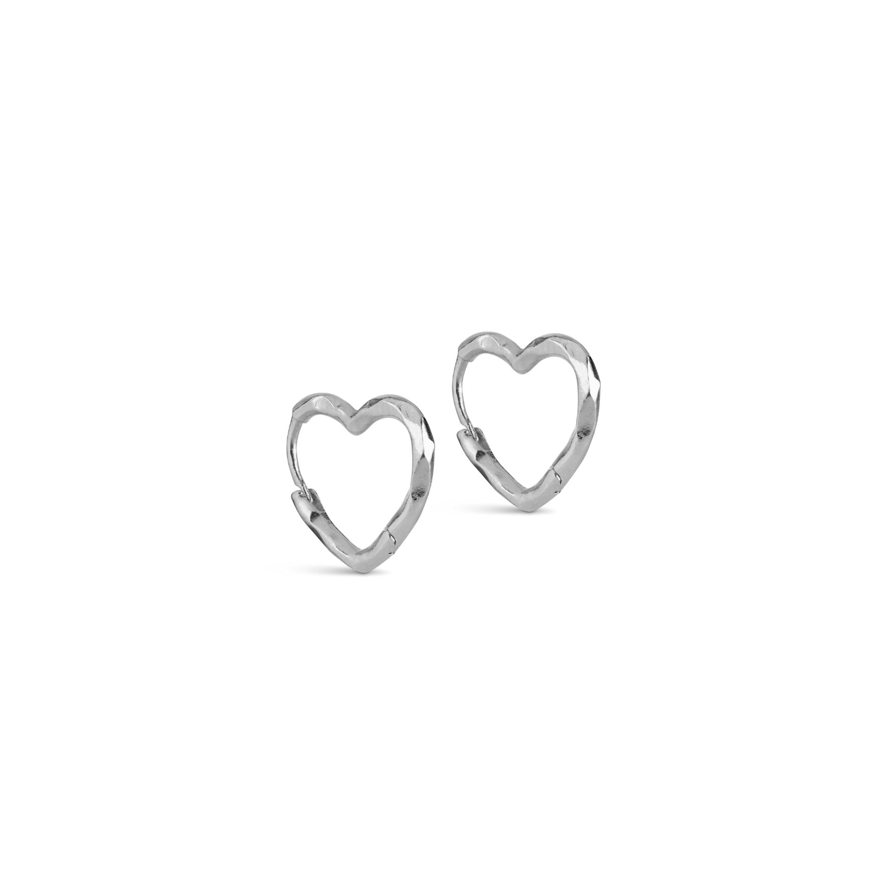 Organic Heart Small Hoops fra Enamel Copenhagen i Sølv Sterling 925