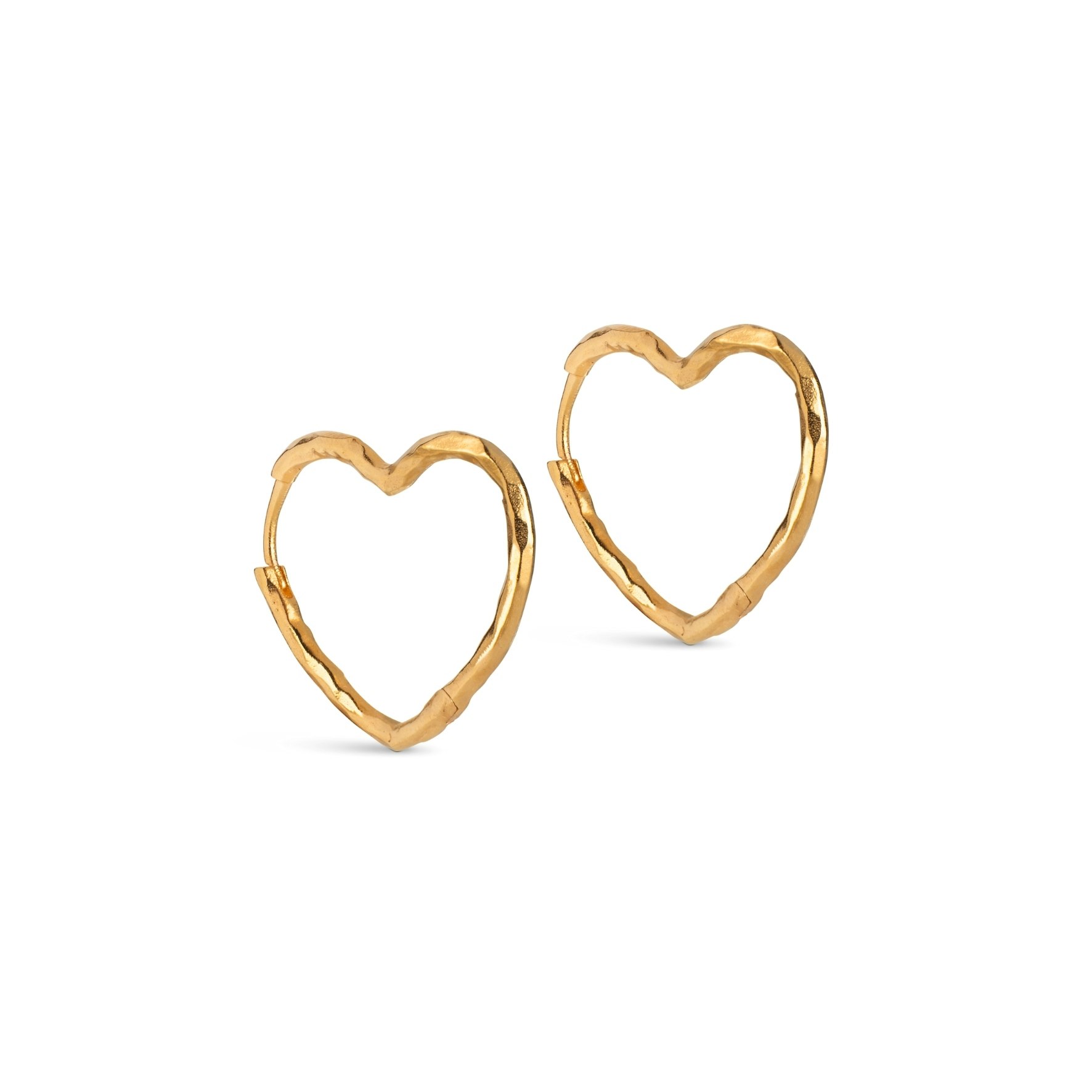 Organic Heart Medium Hoops fra Enamel Copenhagen i Forgyldt-Sølv Sterling 925