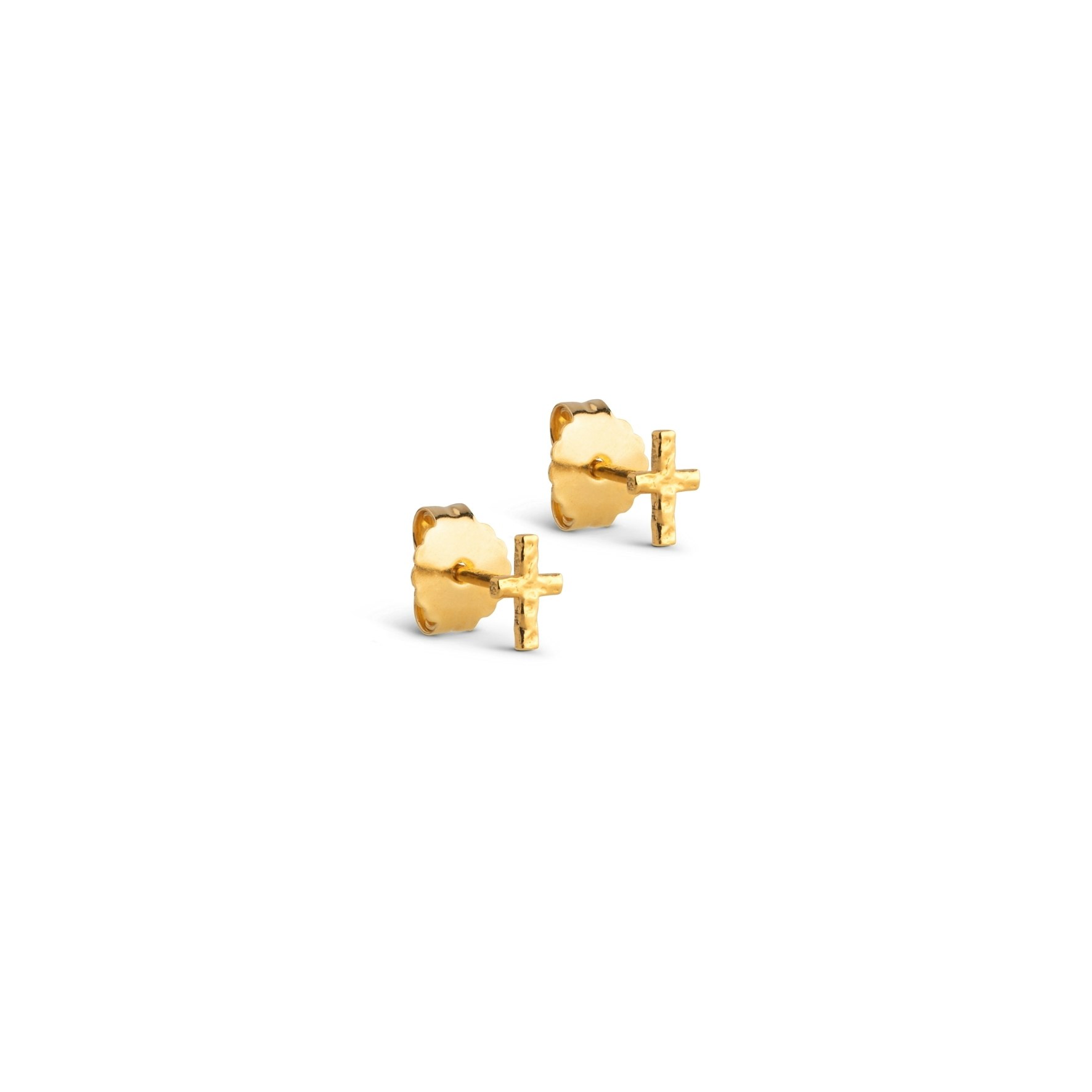 Protective Cross Studs fra Enamel Copenhagen i Forgylt-Sølv Sterling 925