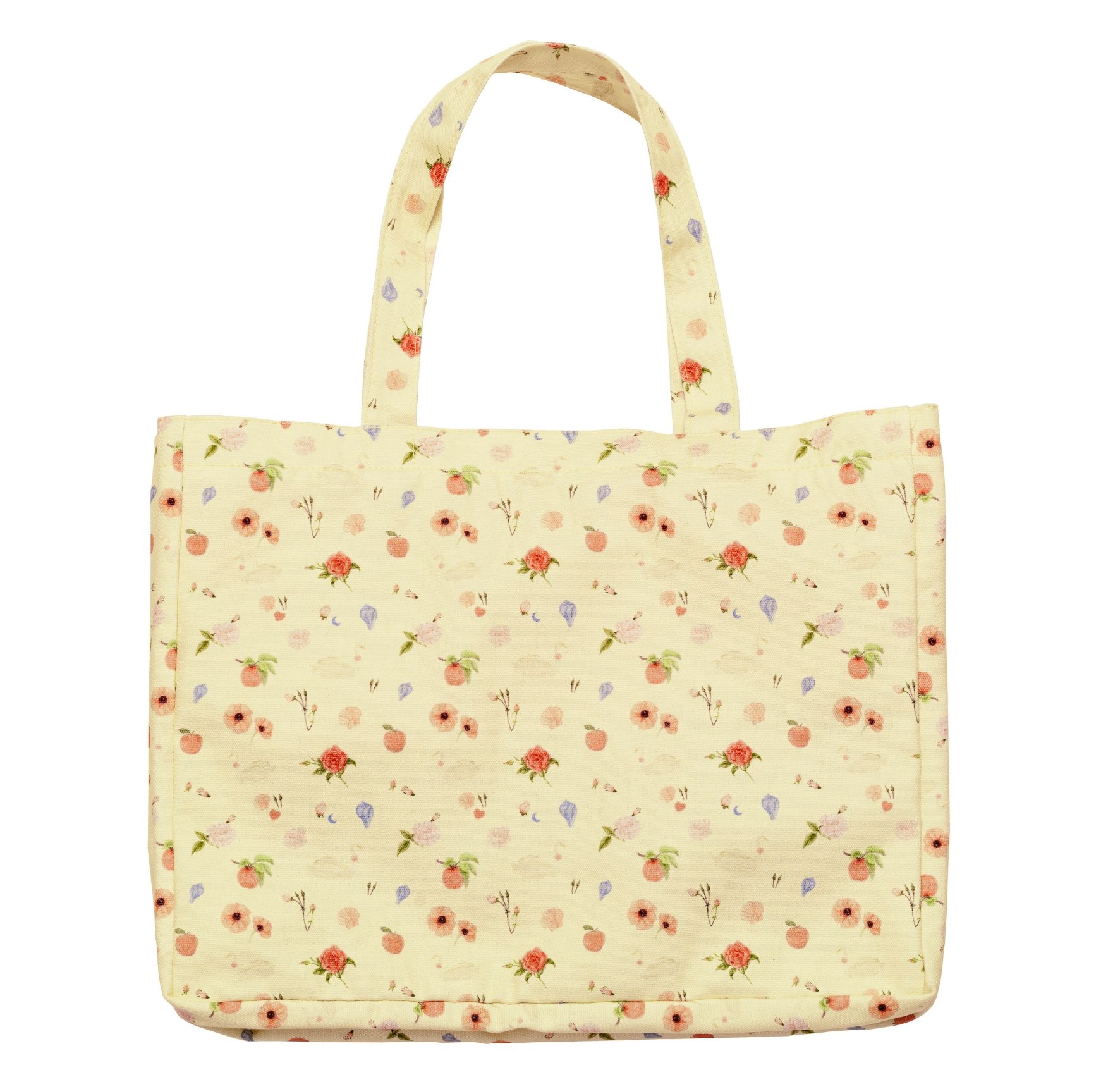 Big Canvas Totebag Roses and Shells fra Maanesten i Bomuld