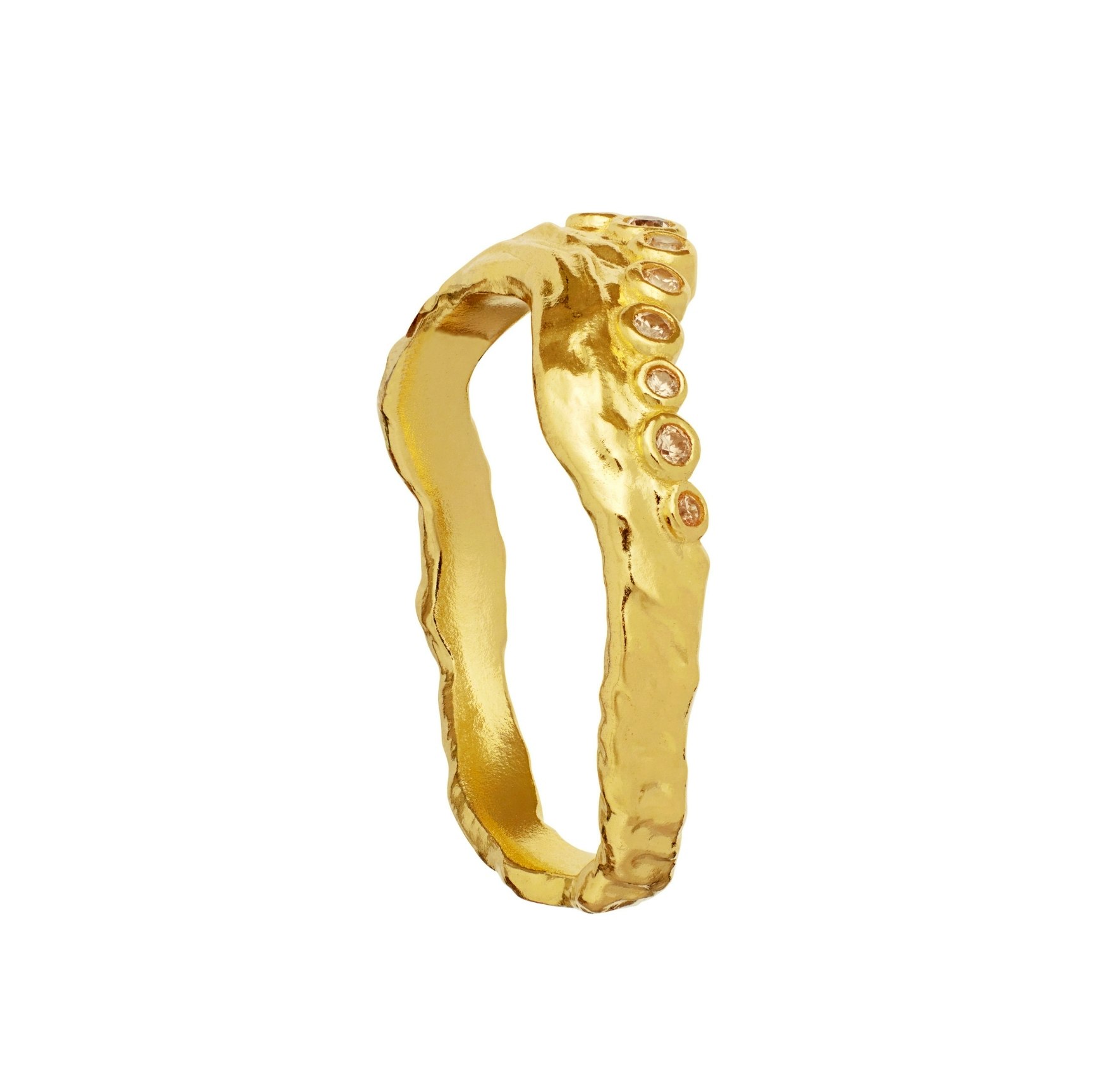 Selene Ring fra Maanesten i Forgylt-Sølv Sterling 925
