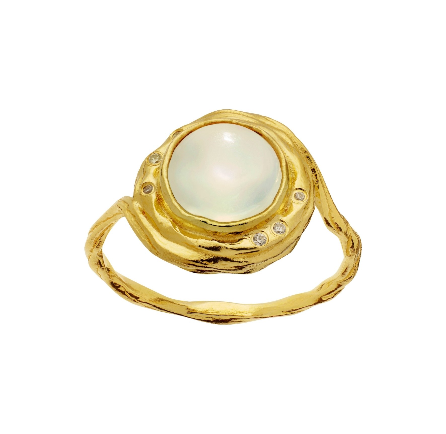 Zahra Ring från Maanesten i Förgyllt-Silver Sterling 925