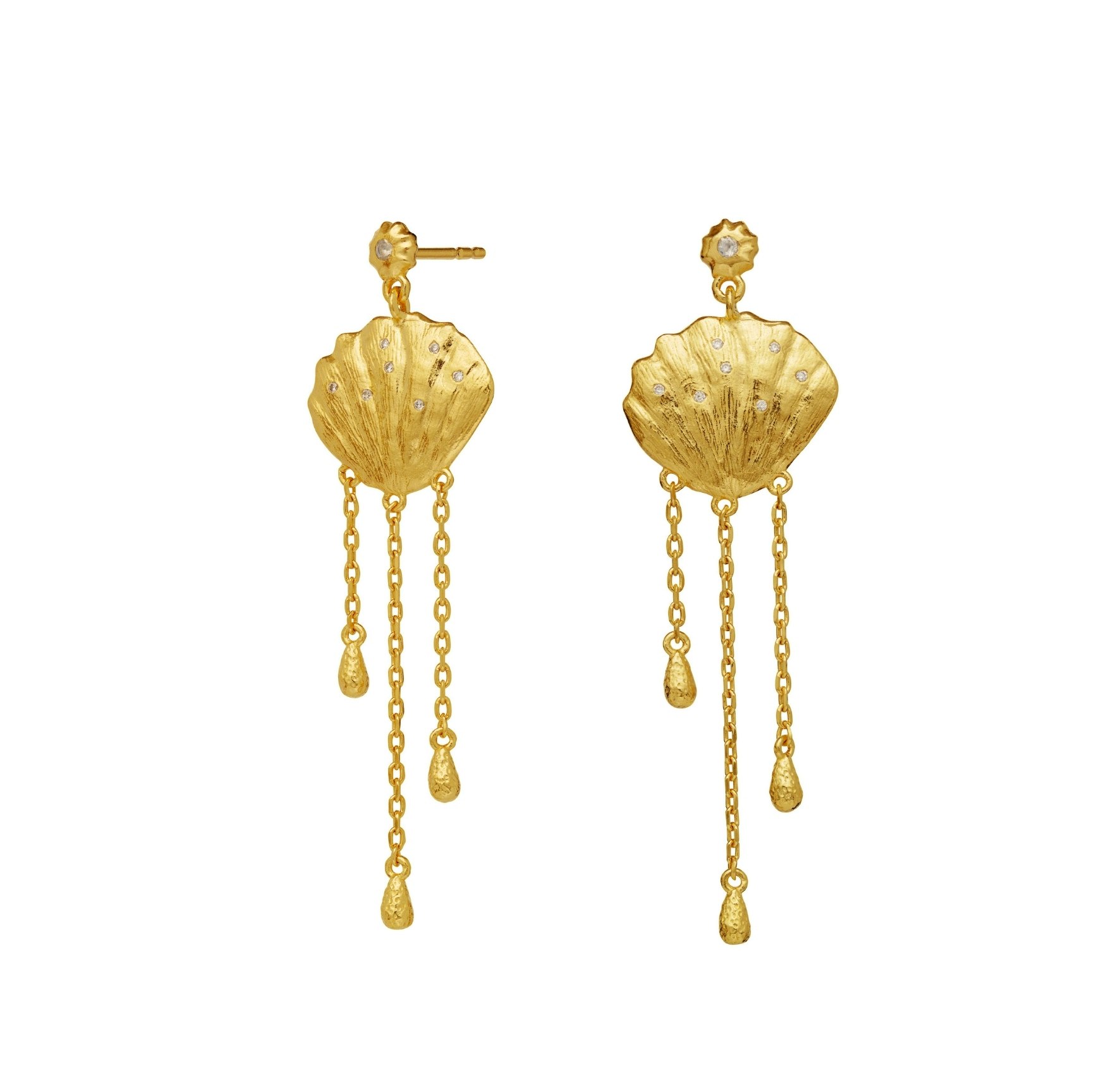 Meena Earrings fra Maanesten i Forgylt-Sølv Sterling 925