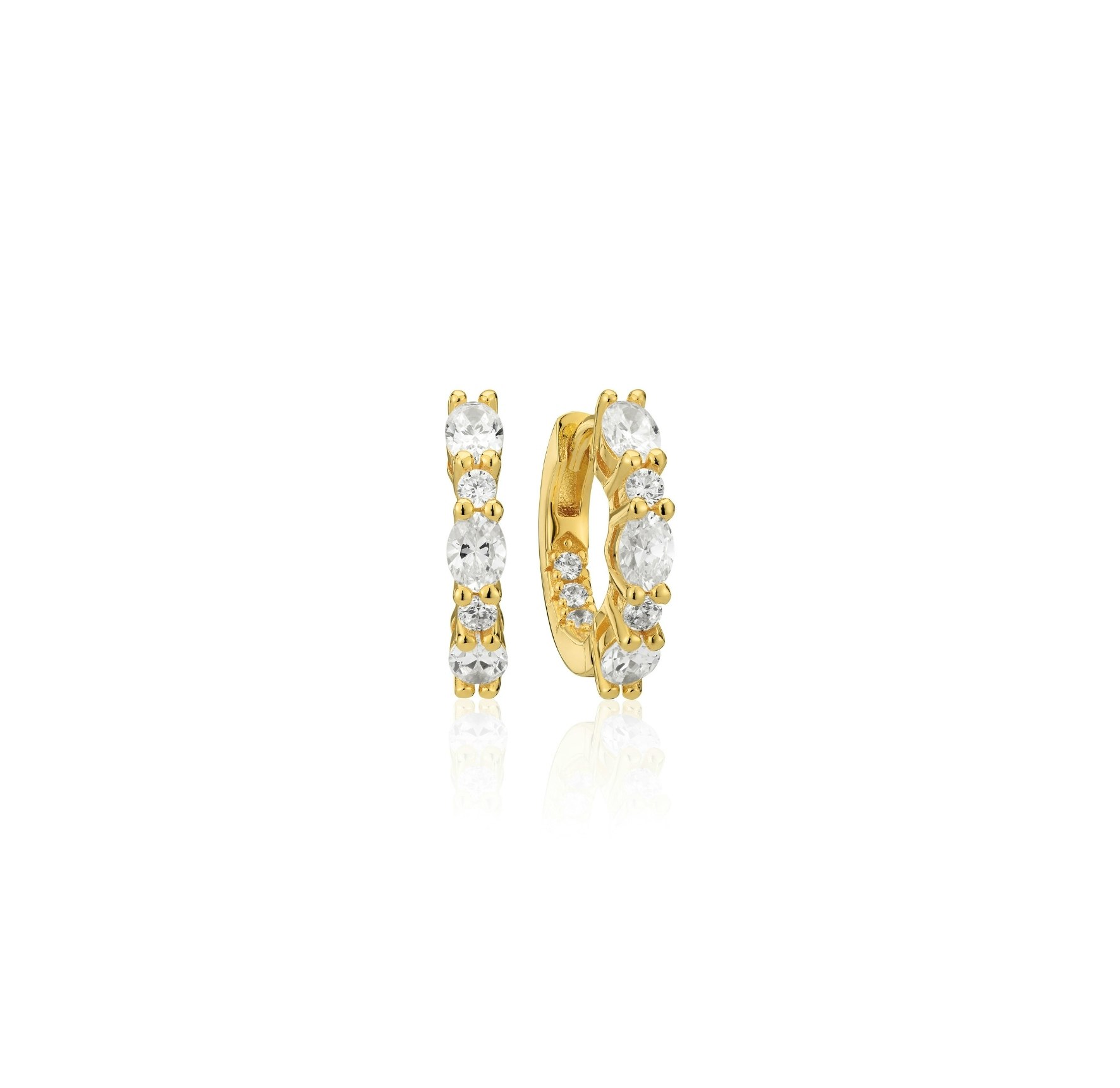 Ellera Ovale Medio Earrings from Sif Jakobs Jewellery in Goldplated Silver Sterling 925