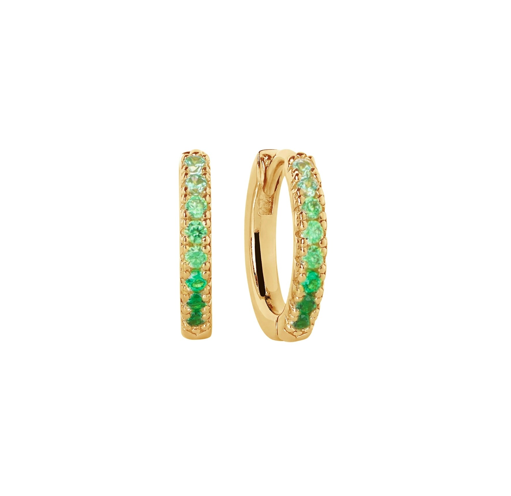 Ellera Medio Green Earrings fra Sif Jakobs Jewellery i Forgylt-Sølv Sterling 925