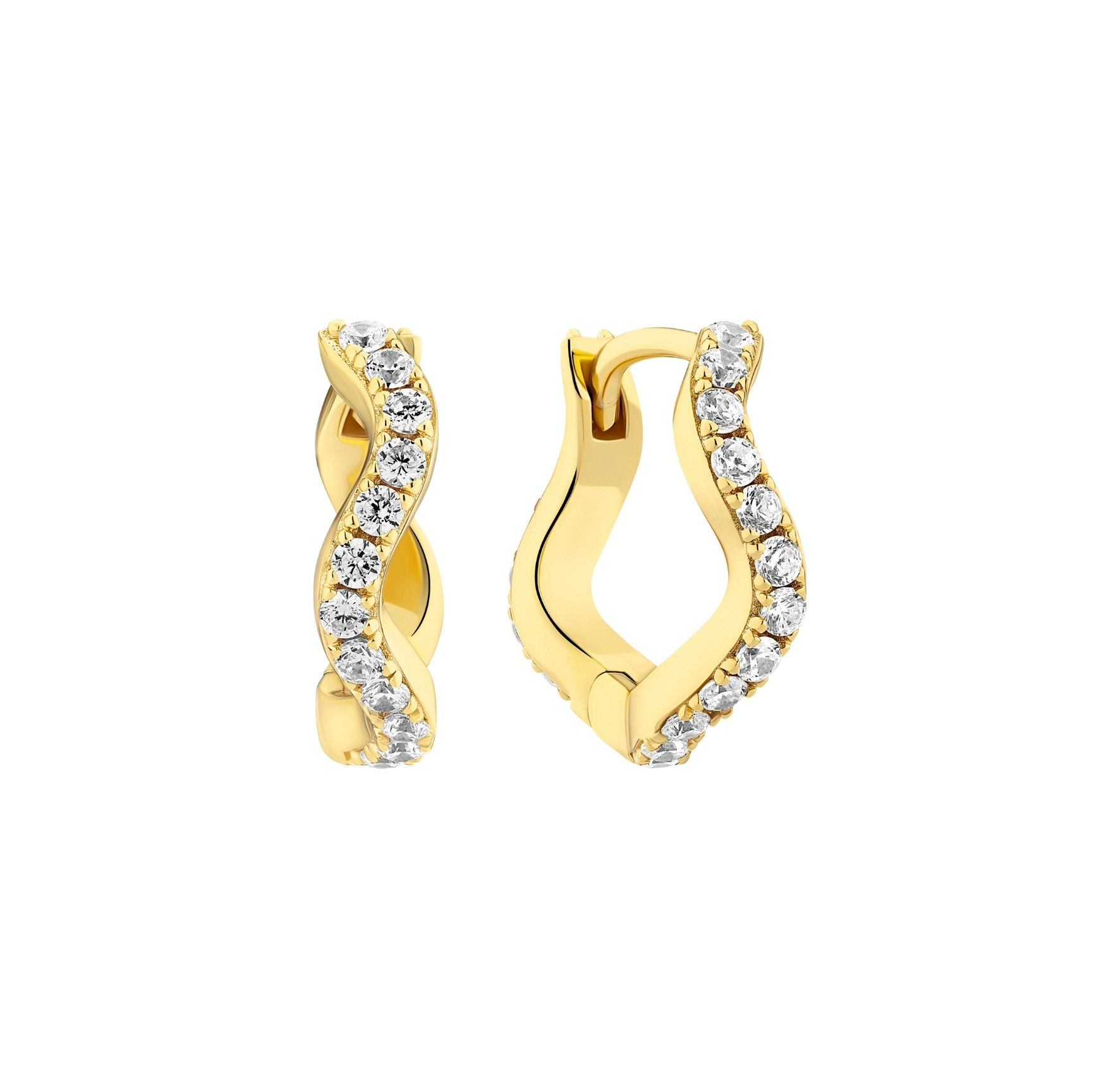 Ellera Waves Medio Earrings od Sif Jakobs Jewellery w Pozłacane srebro próby 925.