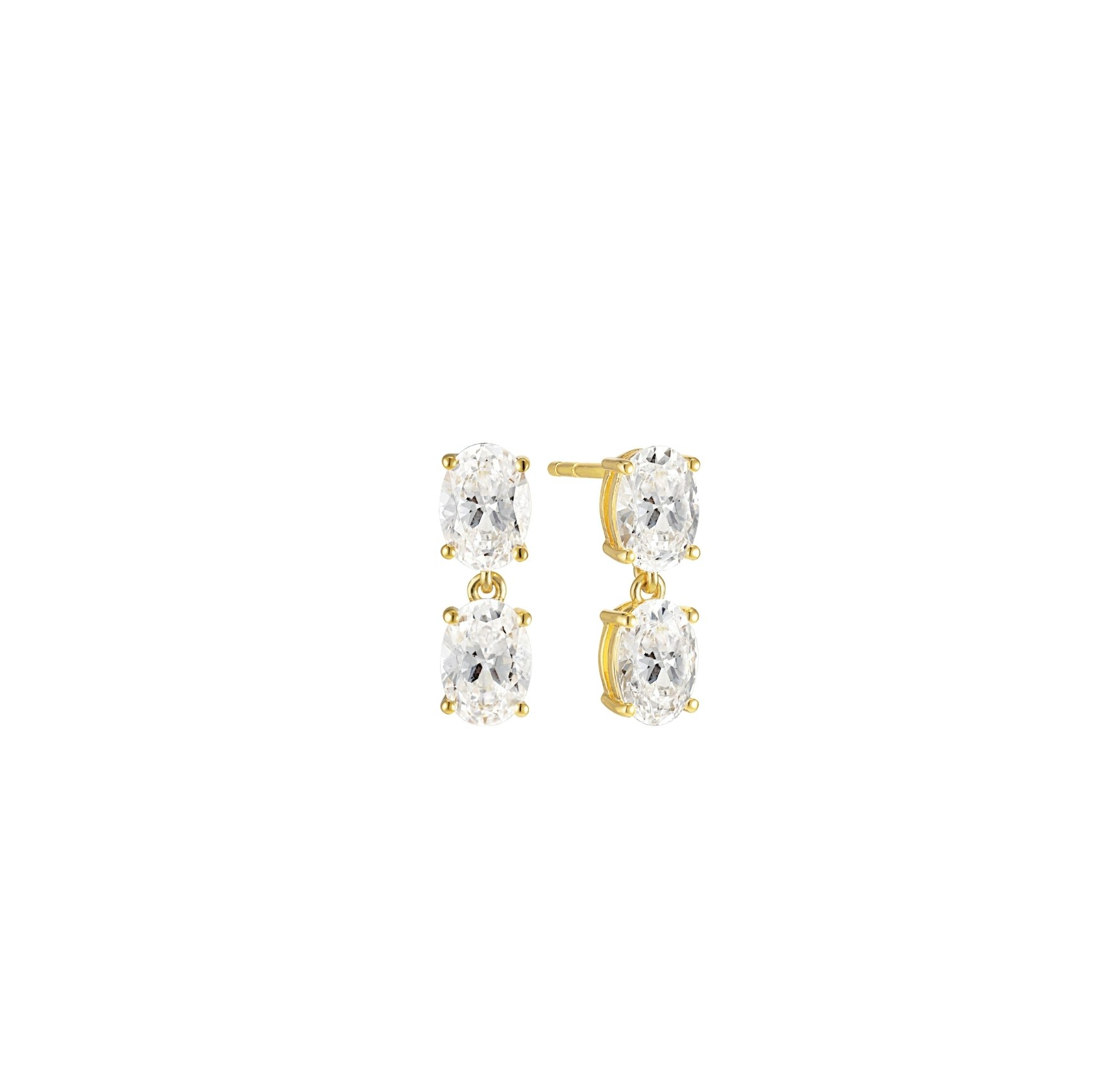 Ellisse Due Piccolo Earrings van Sif Jakobs Jewellery in Verguld-Zilver Sterling 925