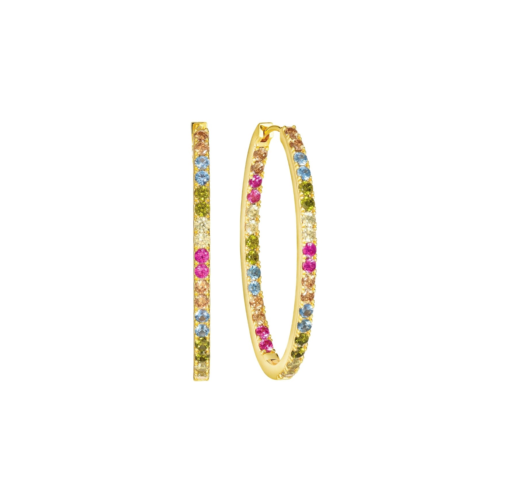 Ellisse Medio Color Earrings Sif Jakobs Jewellery:stä Kullattu-hopea Sterling 925:ssä}