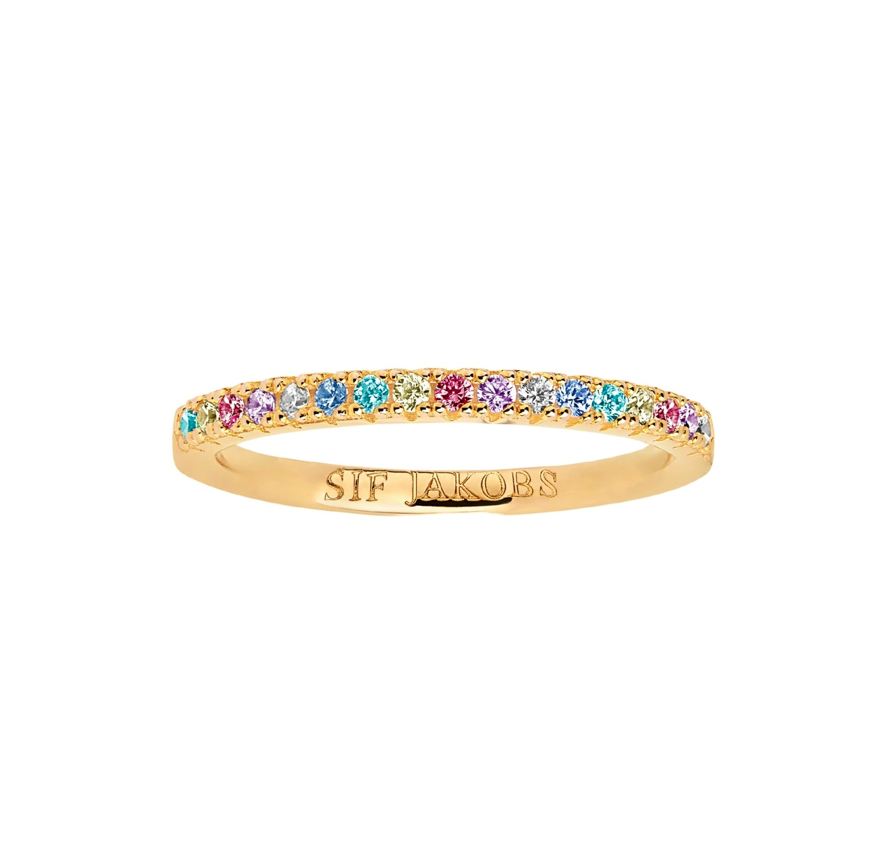 Ellera Rainbow Ring fra Sif Jakobs Jewellery i Forgyldt-Sølv Sterling 925