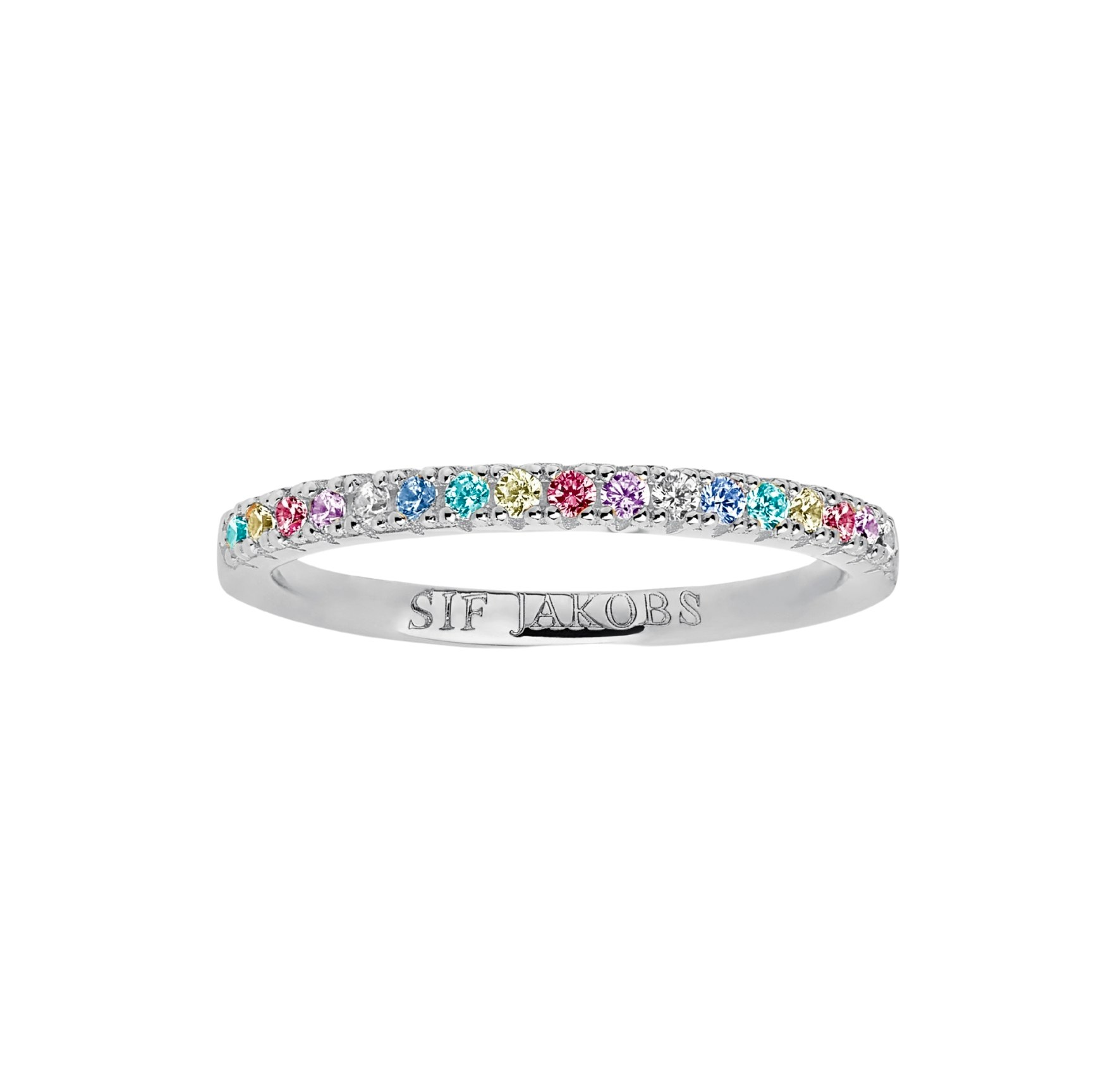 Ellera Rainbow Ring fra Sif Jakobs Jewellery i Sølv Sterling 925