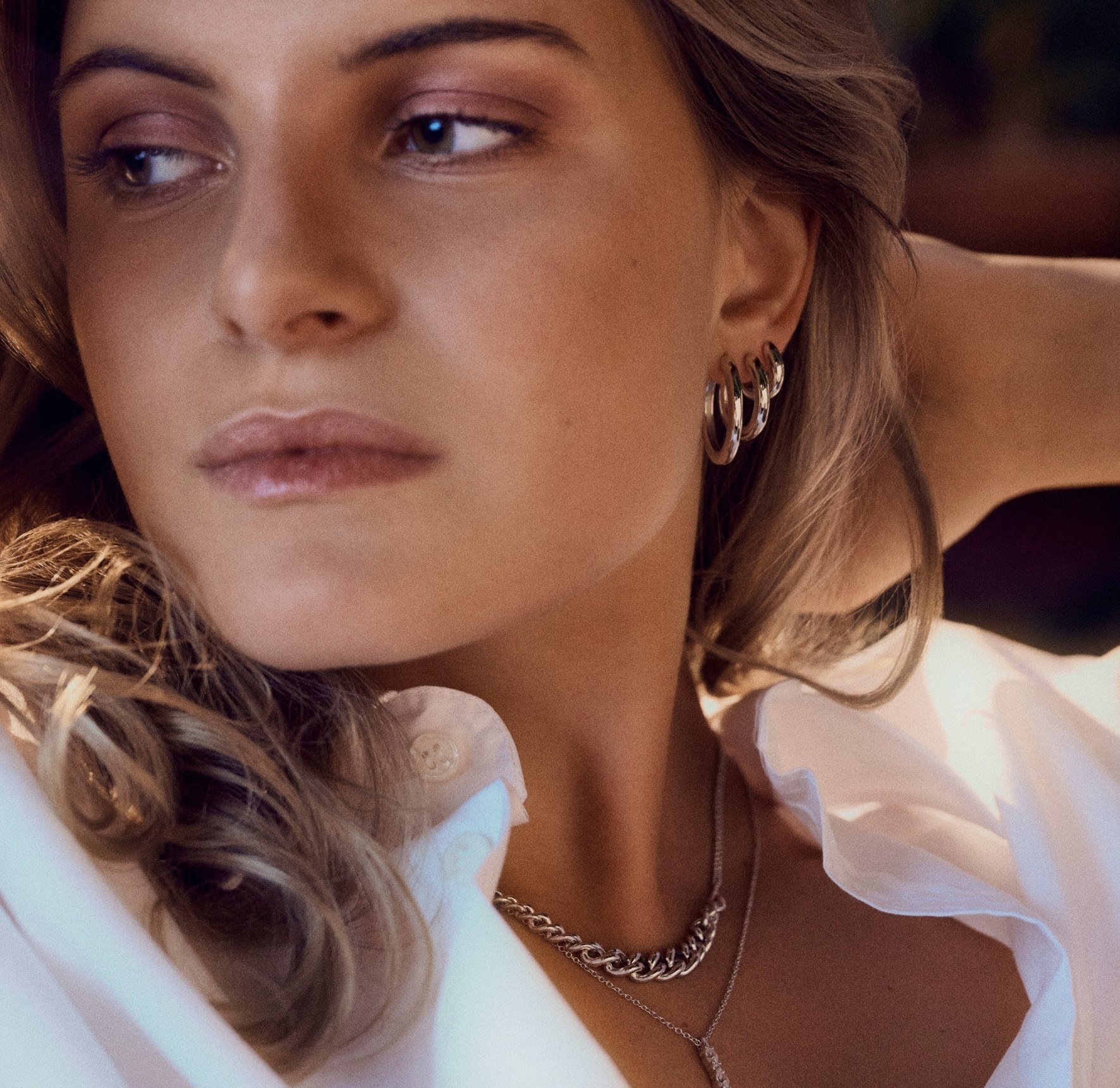Carrara Pianura Medio Earrings van Sif Jakobs Jewellery in Verguld-Zilver Sterling 925