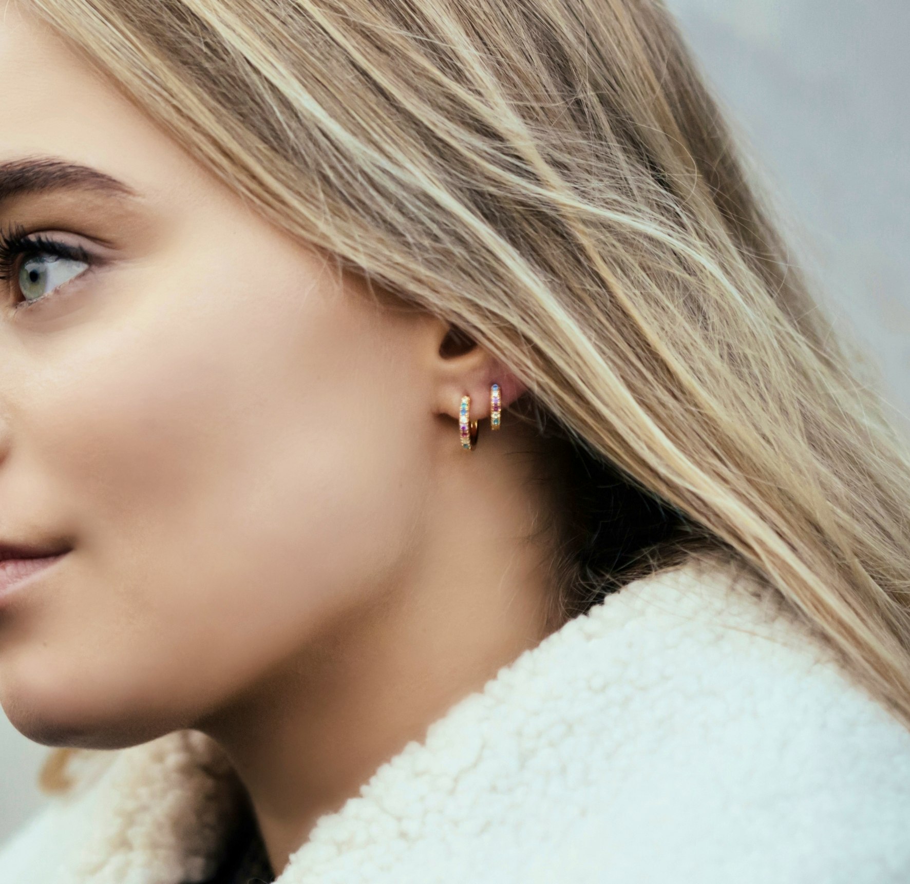 Ellera Medio Color Earrings de Sif Jakobs Jewellery dans Argent Sterling 925