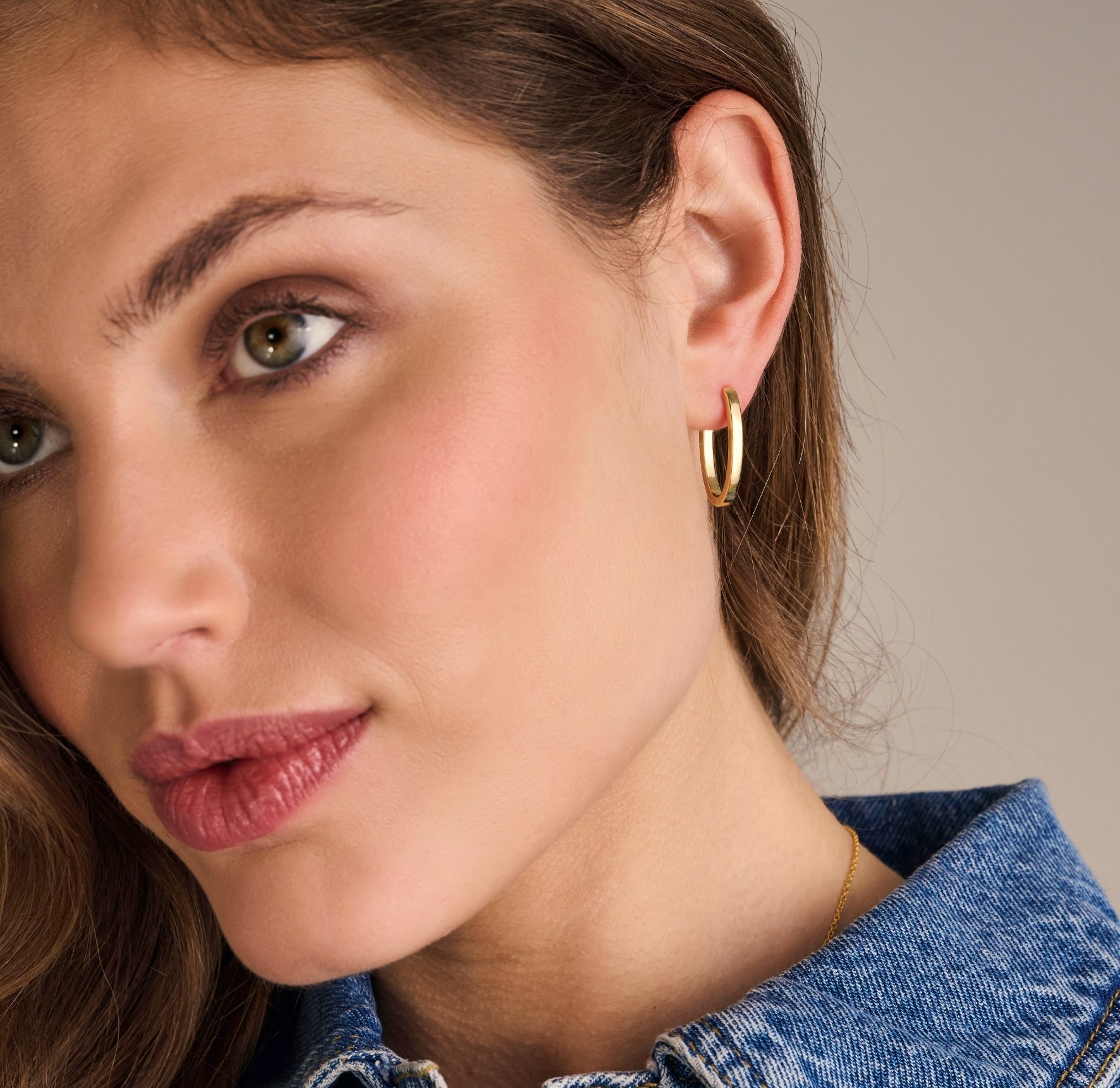 Ellisse Pianura Piccolo Earrings fra Sif Jakobs Jewellery i Forgyldt-Sølv Sterling 925