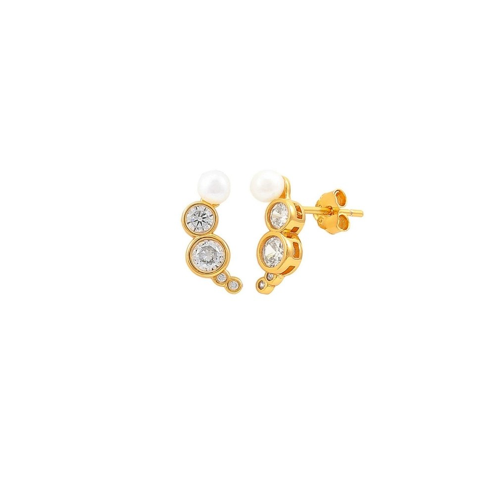 Harper Croissant Earrings fra Hultquist Copenhagen i Forgyldt-Sølv Sterling 925