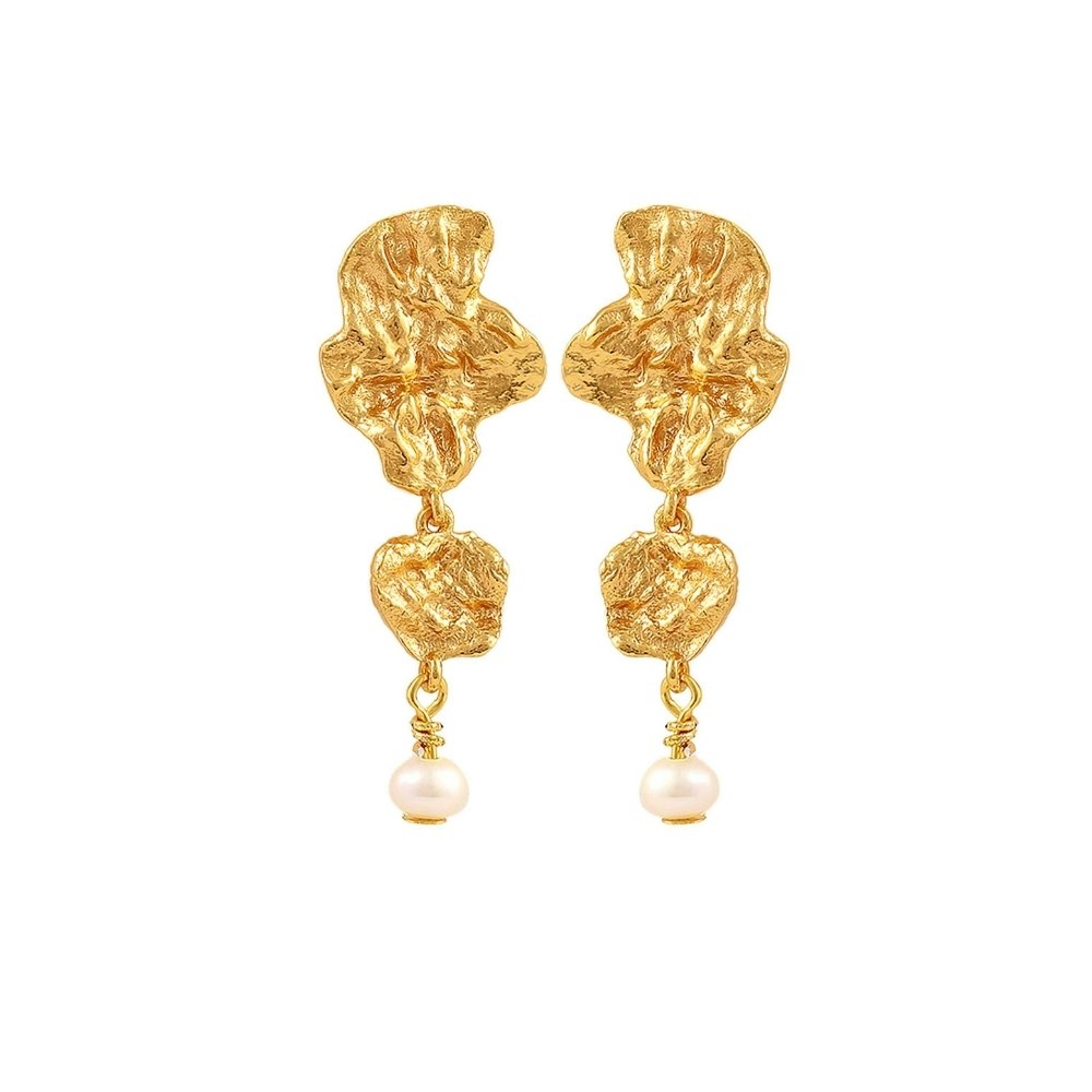 Lainey Grande Earrings fra Hultquist Copenhagen i Forgylt-Sølv Sterling 925