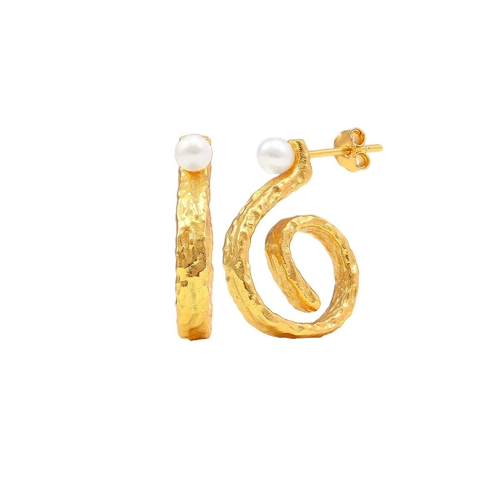 Lainey Spiral Earrings från Hultquist Copenhagen i Förgyllt-Silver Sterling 925