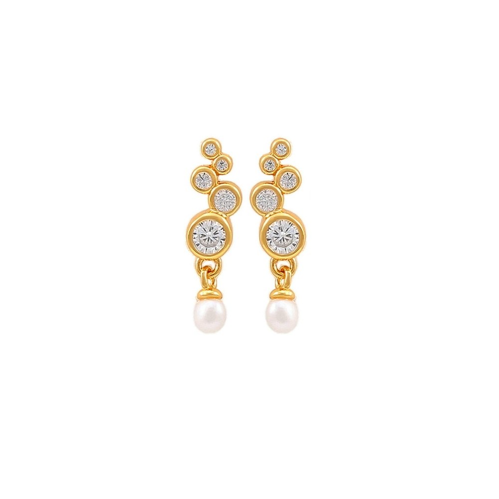 Sienna Pearl Earrings fra Hultquist Copenhagen i Forgylt-Sølv Sterling 925