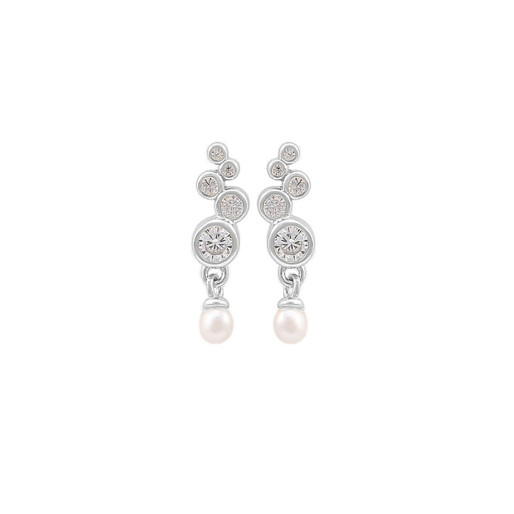 Sienna Pearl Earrings fra Hultquist Copenhagen i Sølv Sterling 925