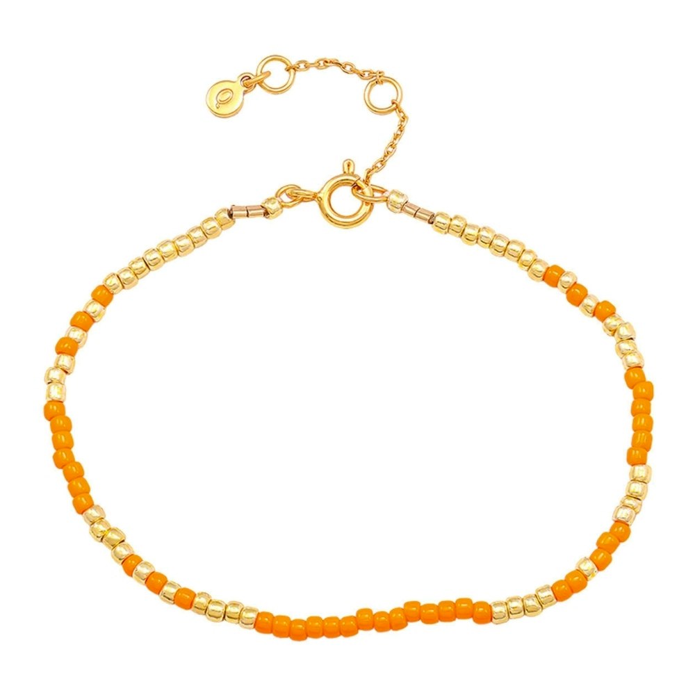 Orange Mila Bracelet de Hultquist Copenhagen dans Plaqué or-Argent Sterling 925