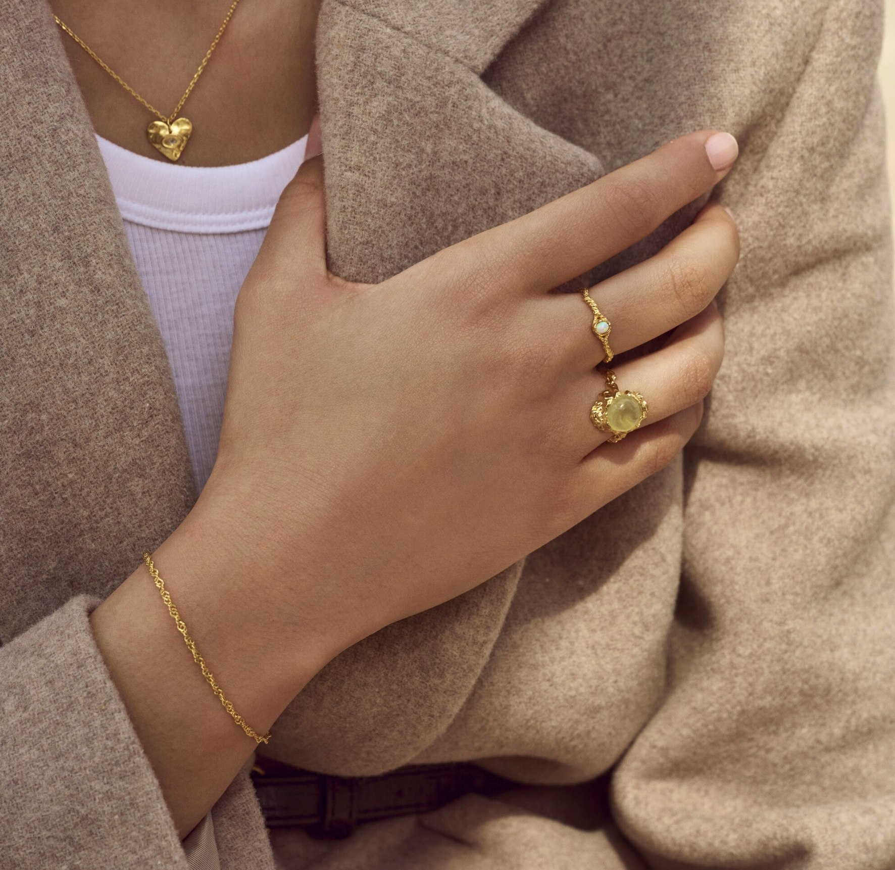 Goddess Ring Prehnit
