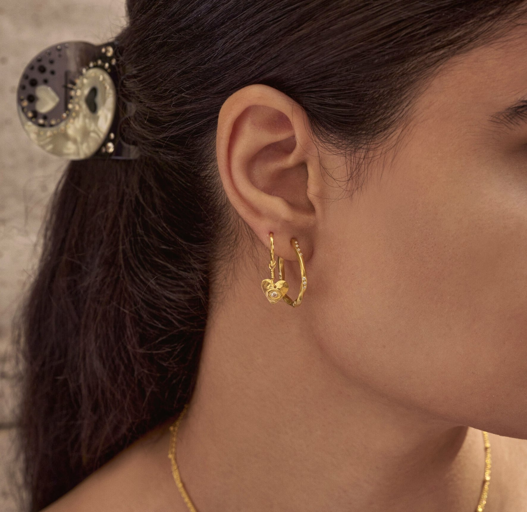 Hestia Earrings fra Maanesten i Forgylt-Sølv Sterling 925