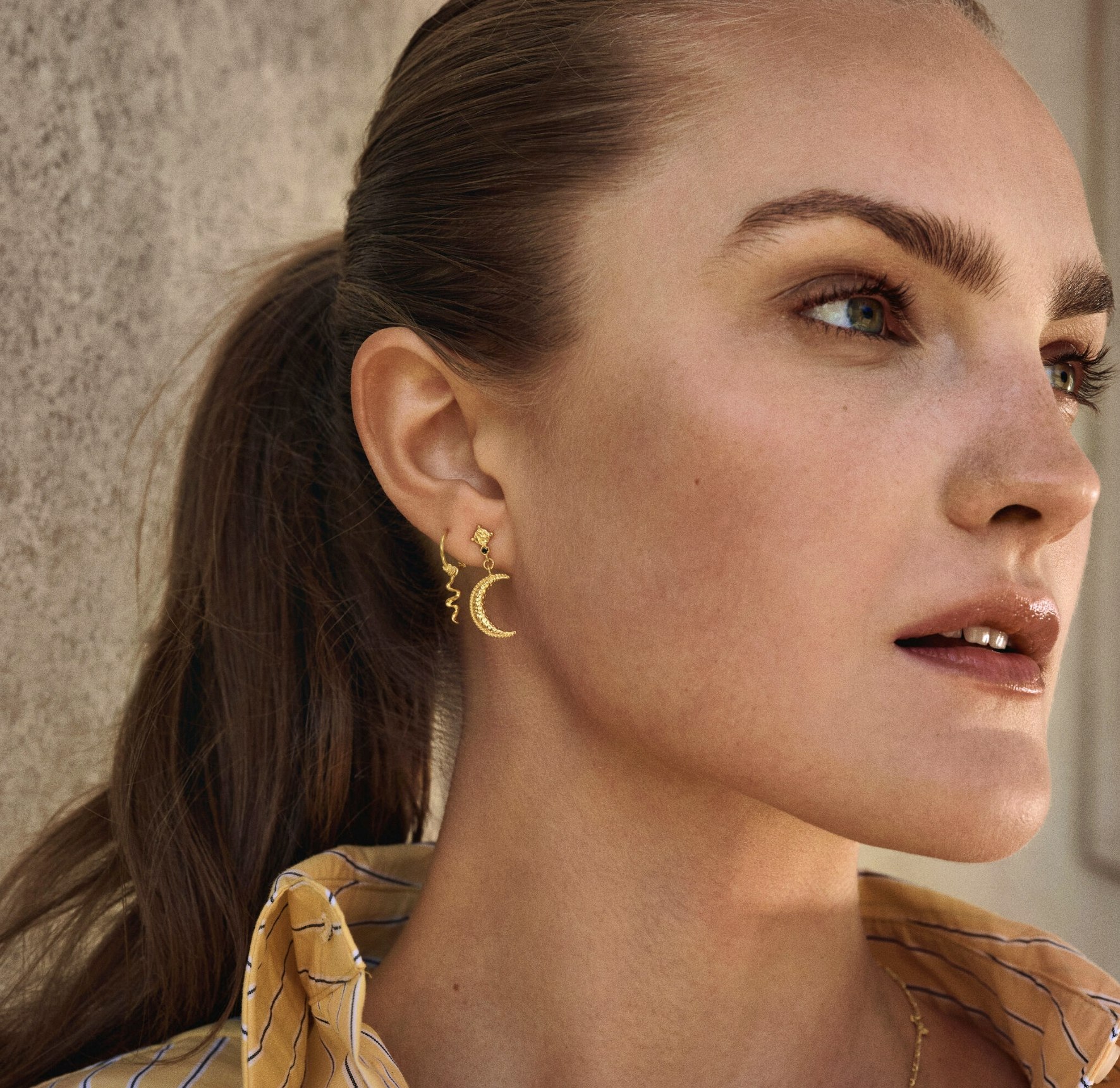 Nyla Earrings de Maanesten dans Plaqué or-Argent Sterling 925