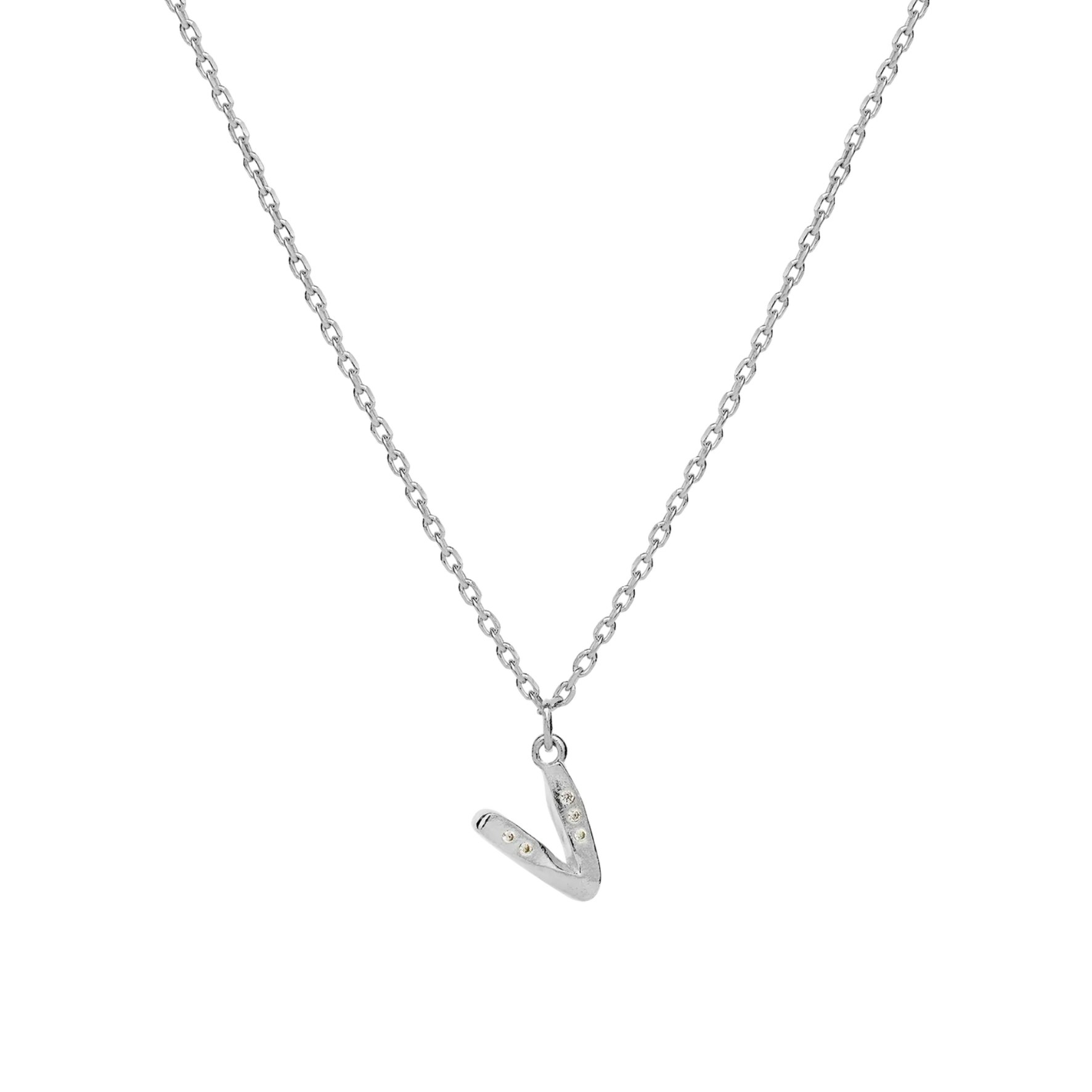 Alphabet Necklace V von Maanesten in Silber Sterling 925