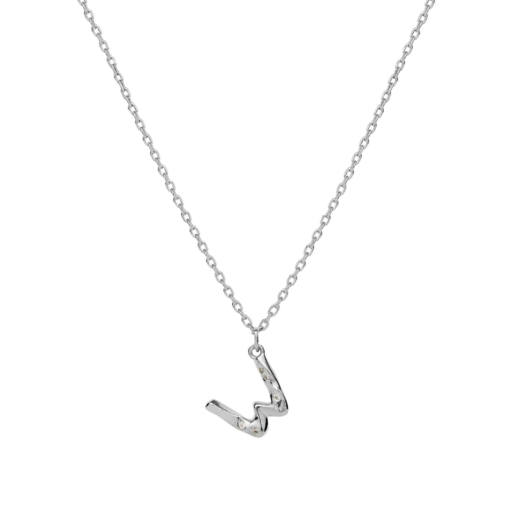 Alphabet Necklace W fra Maanesten i Sølv Sterling 925